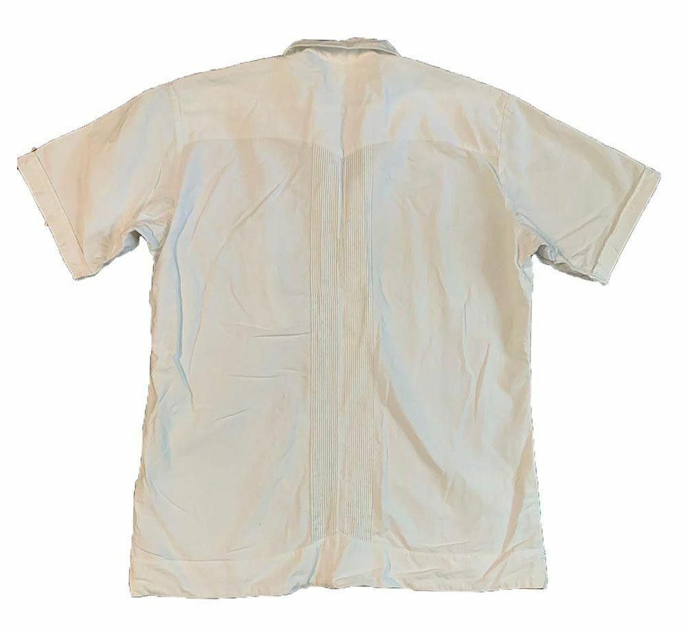 Designer Pre Owned White Hand Made Men´S Guayabera L Size US L / EU 52-54 / 3 - 2 Thumbnail