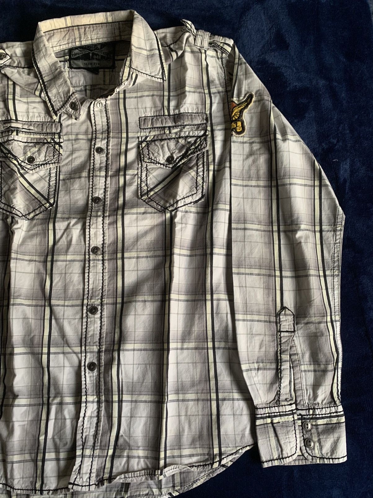 Other Buckle Mens Button Up Shirt Men Workwear Casual Old Vintage Size US L / EU 52-54 / 3 - 4 Thumbnail