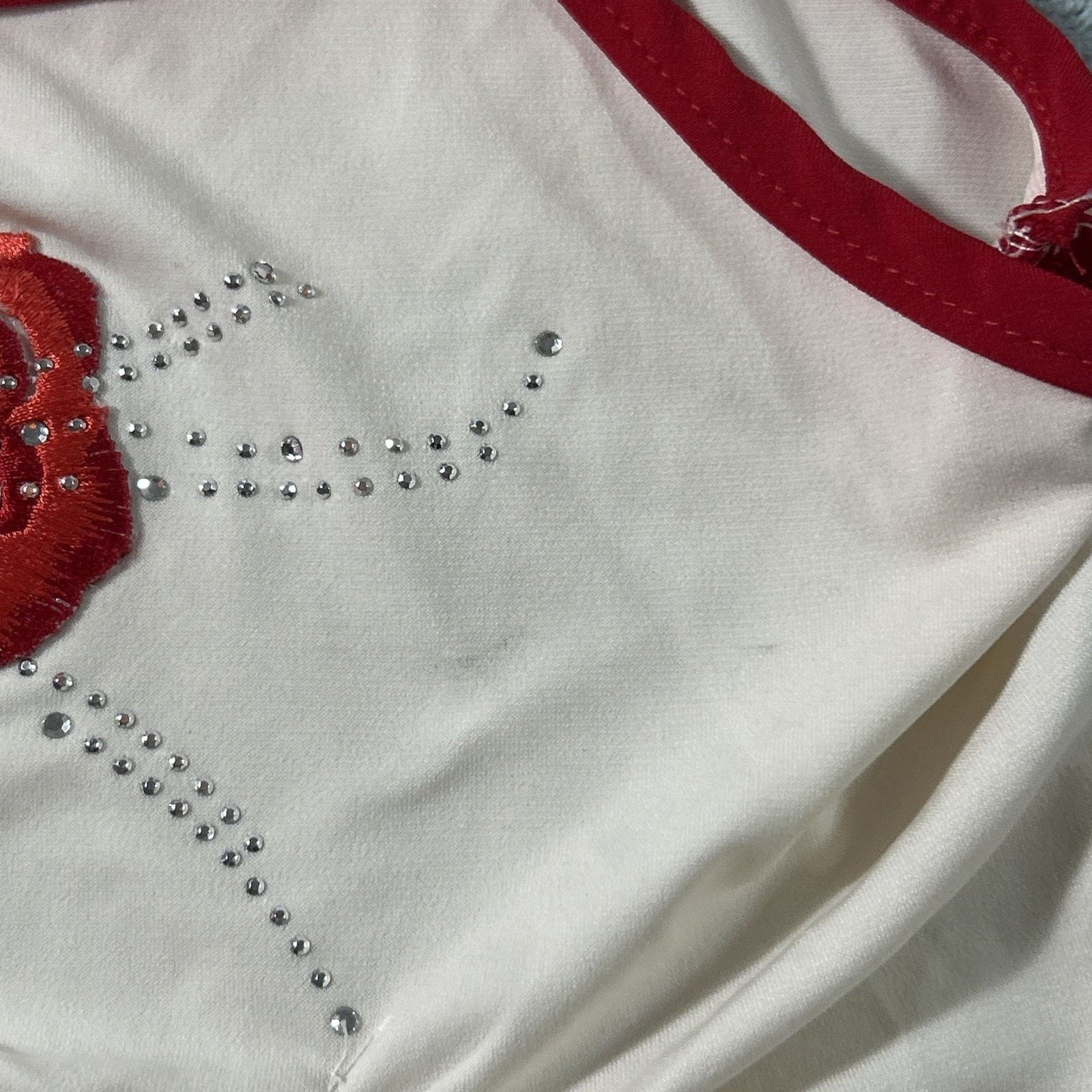 Lululemon Vintage Paper Tag String Tank Top Girls 9 Roses Rhinestones Size L / US 10 / IT 46 - 4 Thumbnail