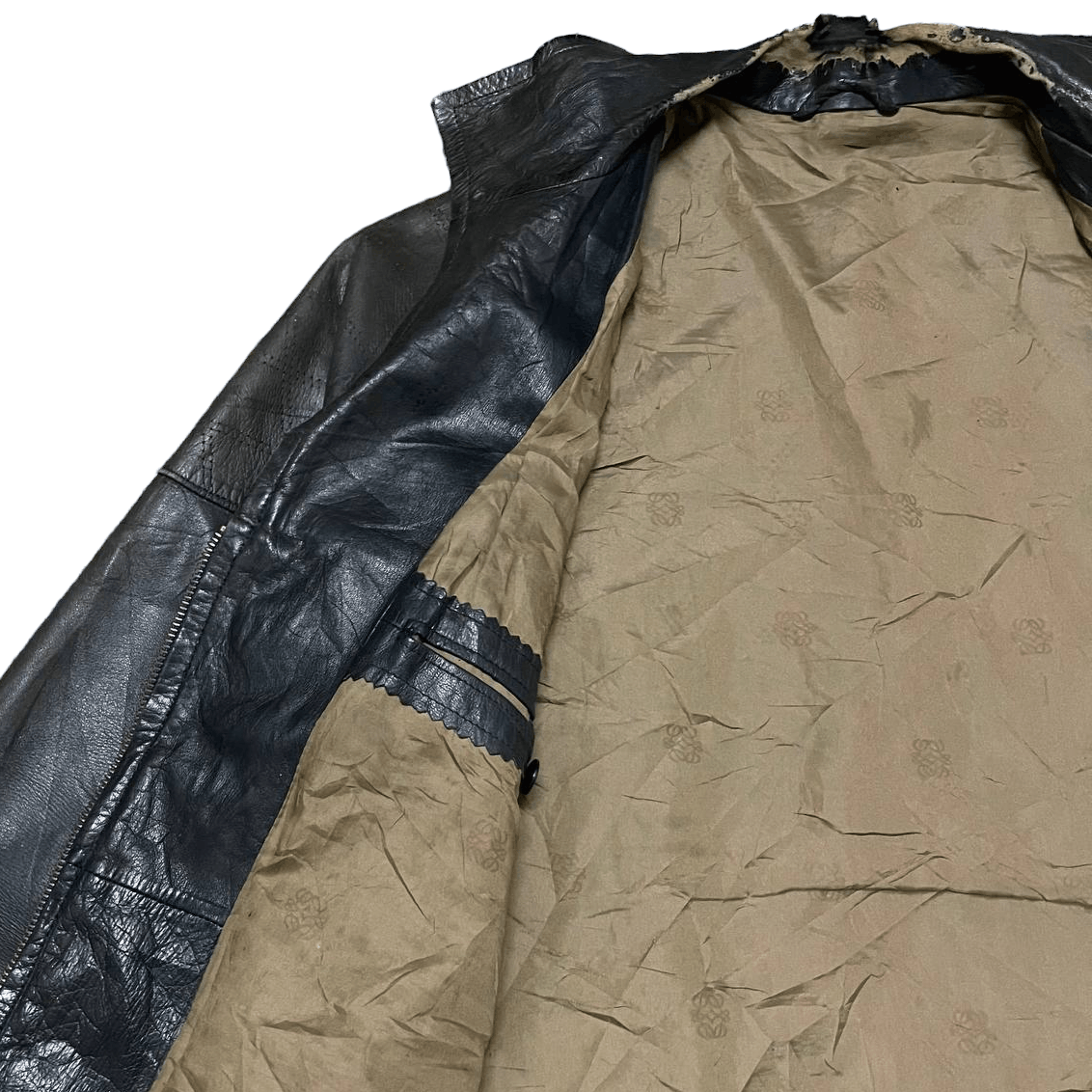 Loewe Loewe Distressed Leather Jacket Vintage Size US M / EU 48-50 / 2 - 11 Thumbnail