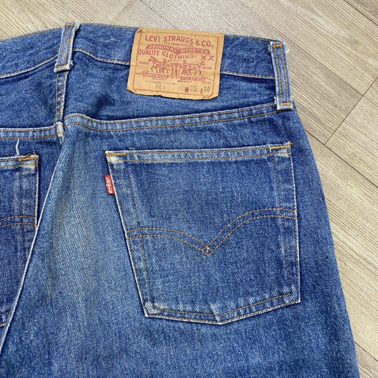 Levi's Vintage Clothing 🇺🇸1970s Vintage Levis 501 30x36 Straight Leg Faded Jeans Size US 30 / EU 46 - 18 Thumbnail