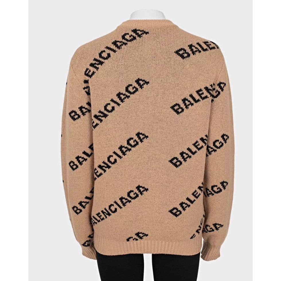 Balenciaga Balenciaga Brown Oversized Wool Sweater - Sz XS Size XS / US 0-2 / IT 36-38 - 3 Thumbnail