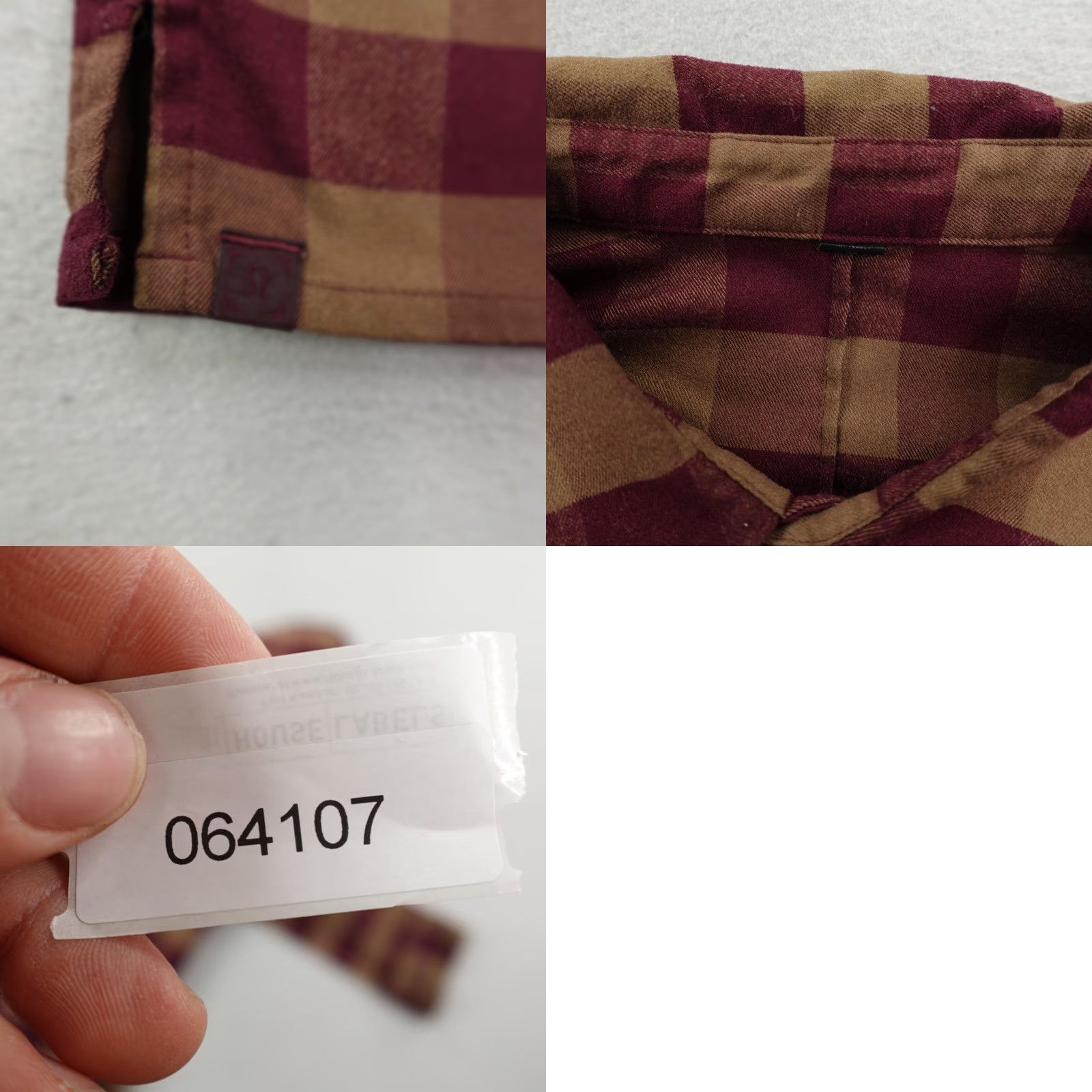 Lululemon Lululemon Shirt Mens Large Red Beige Plaid Masons Peak Flannel Button Up Flex - Cotton, Long Sleeve, Button-Up, Pockets, All Seasons MENS Size US M / EU 48-50 / 2 - 8 Thumbnail