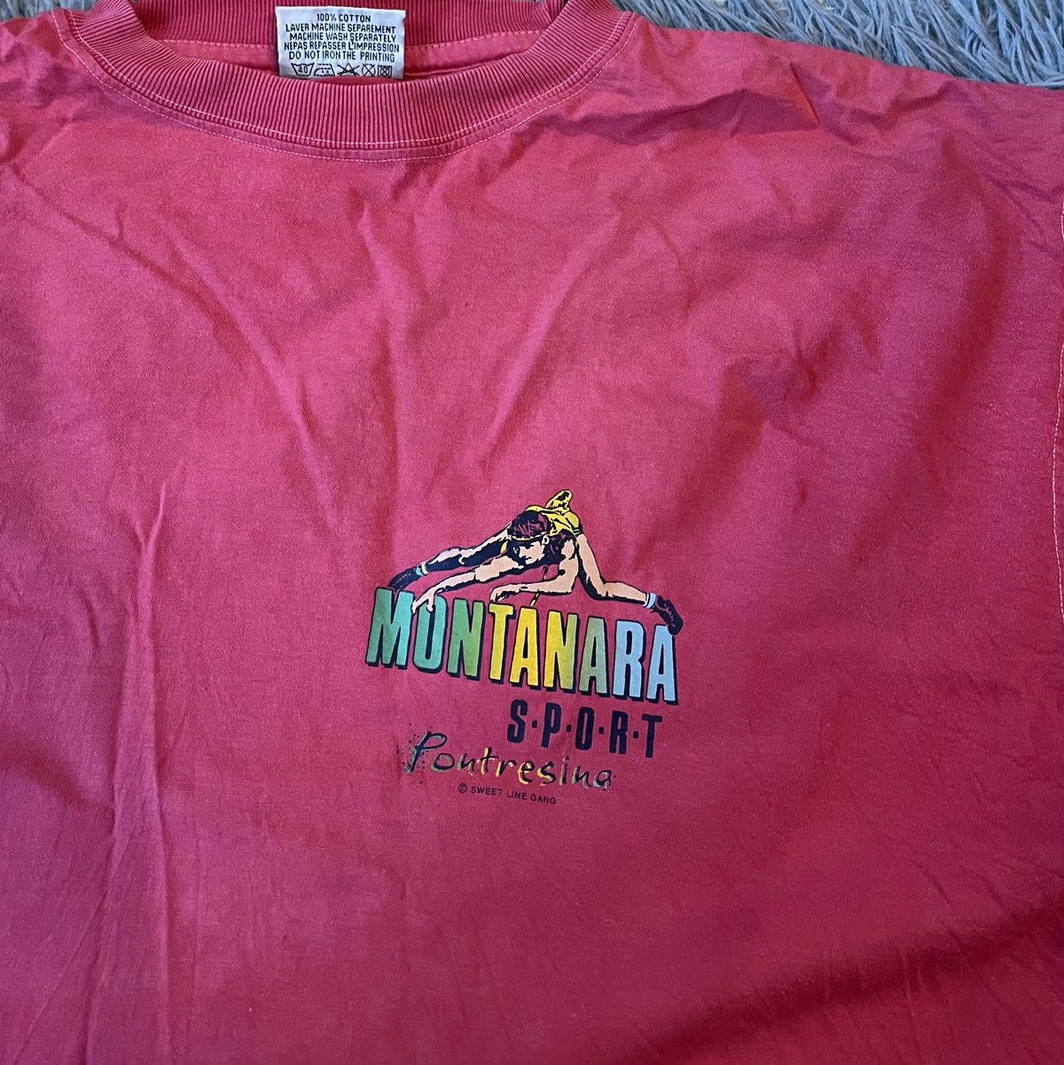 Vintage 🕷️ 🧗‍♀️ Sweet Line Gang 90s vintage climbing Montanara t-shirt Size US XL / EU 56 / 4 - 4 Thumbnail