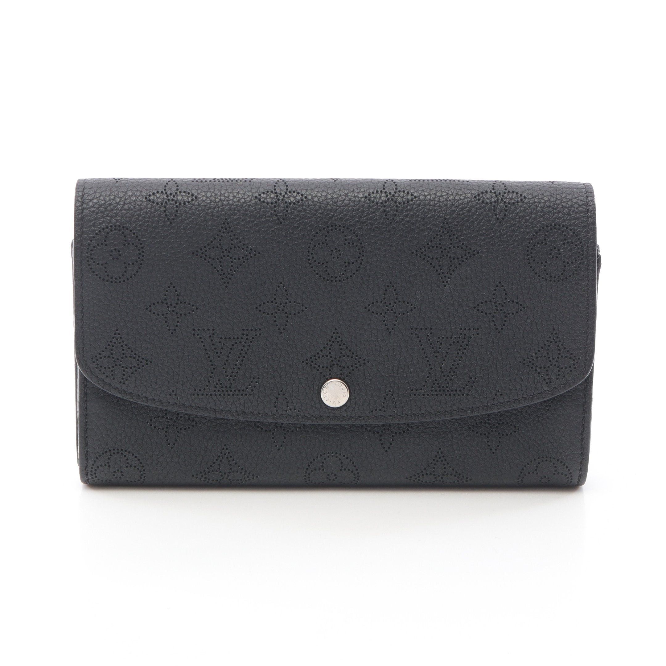 Louis Vuitton Louis Vuitton Portefeuil Iris Mahina Noir Bi-Fold Long Wallet Leather Black Size ONE SIZE - 1 Thumbnail