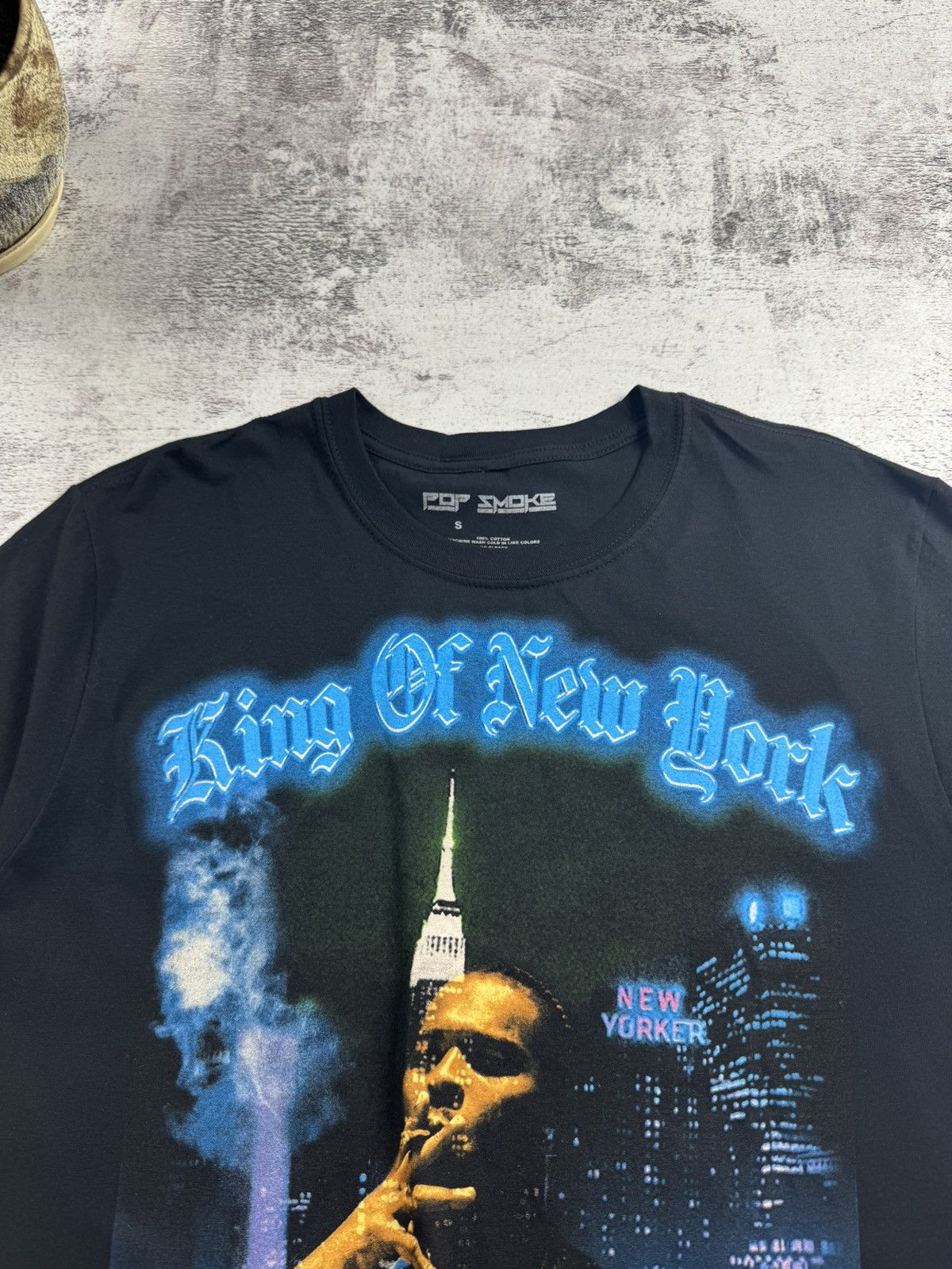 Vintage Pop Smoke Cotton Men’s New York Rock Tour Rap Merch Devil Hip Hop T Shirt Jersey Size US S / EU 44-46 / 1 - 8 Thumbnail
