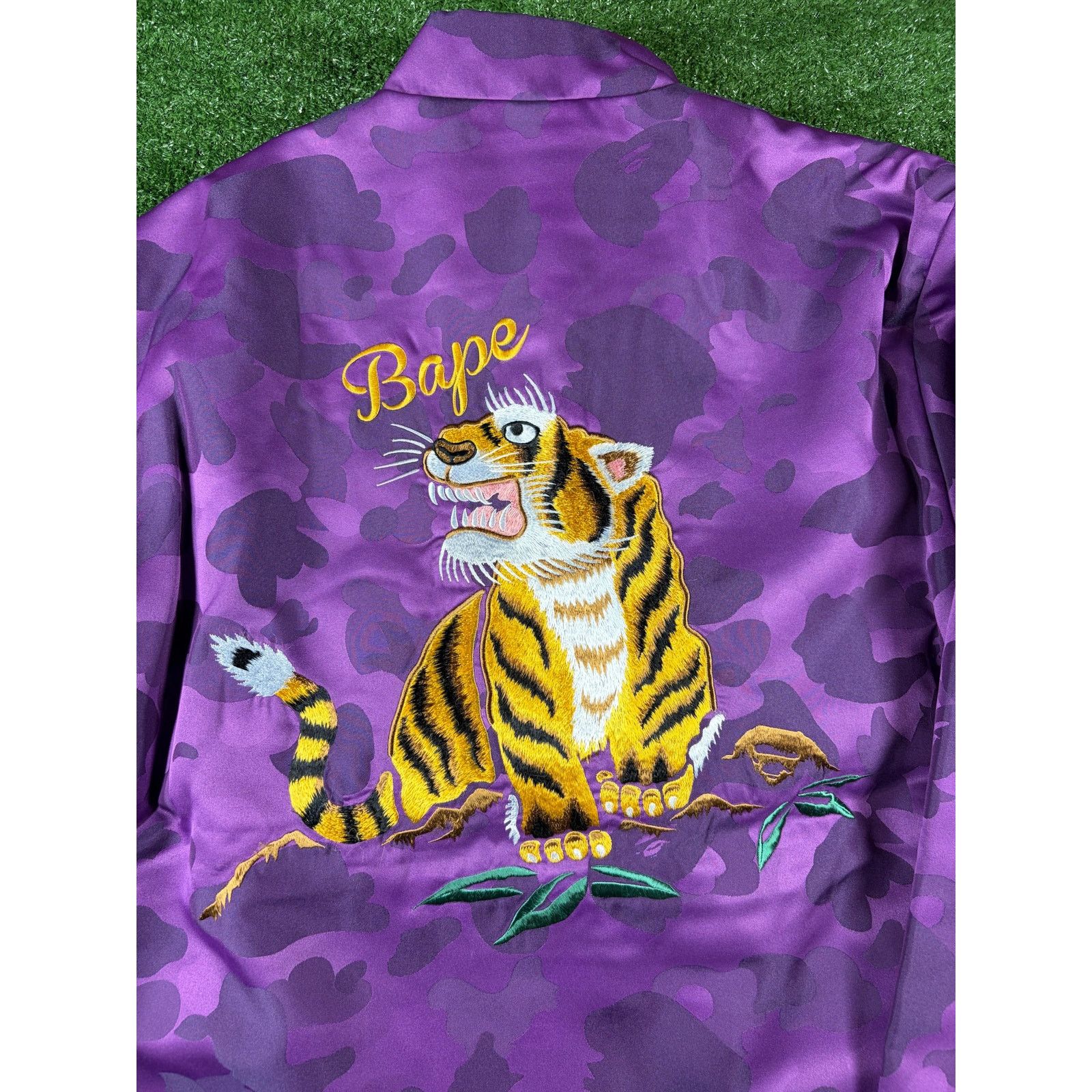 Bape Bape Purple Camo Tiger Padded China Jacket Size Large Size US L / EU 52-54 / 3 - 5 Thumbnail