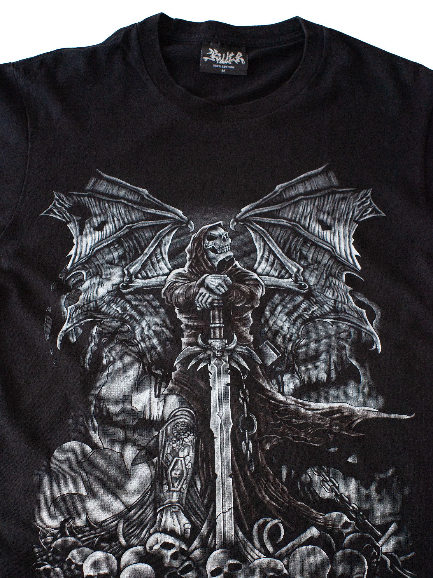 Vintage Vintage Mid 00s Skulls Horror Warrior Bones T-Shirt Size US M / EU 48-50 / 2 - 3 Thumbnail
