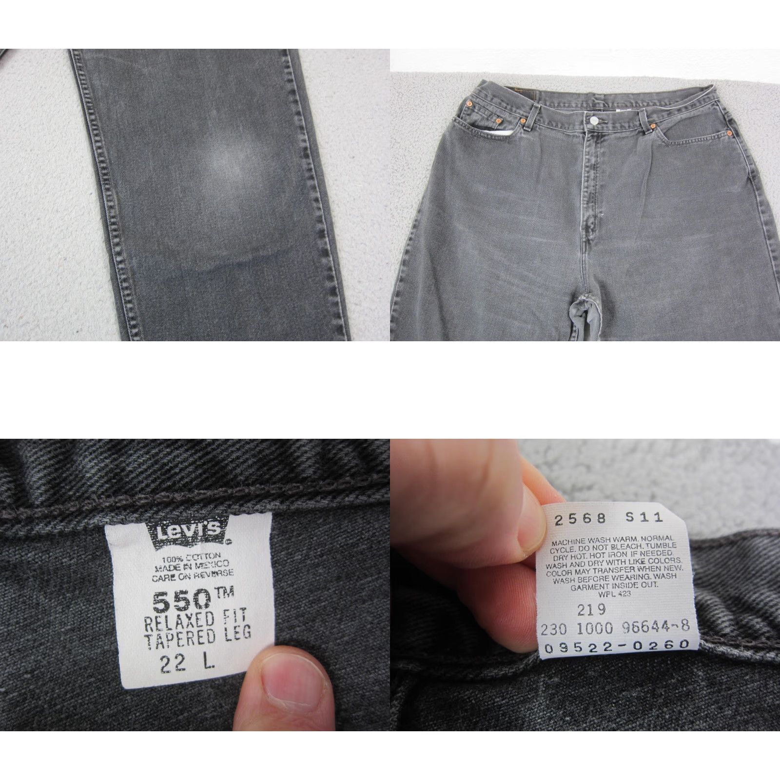 Levi's VINTAGE Levi's 550 Jeans Womens 40 x 31 Black Tapered Relaxed Denim 90s Mens? Size 27" / US 4 / IT 40 - 8 Thumbnail