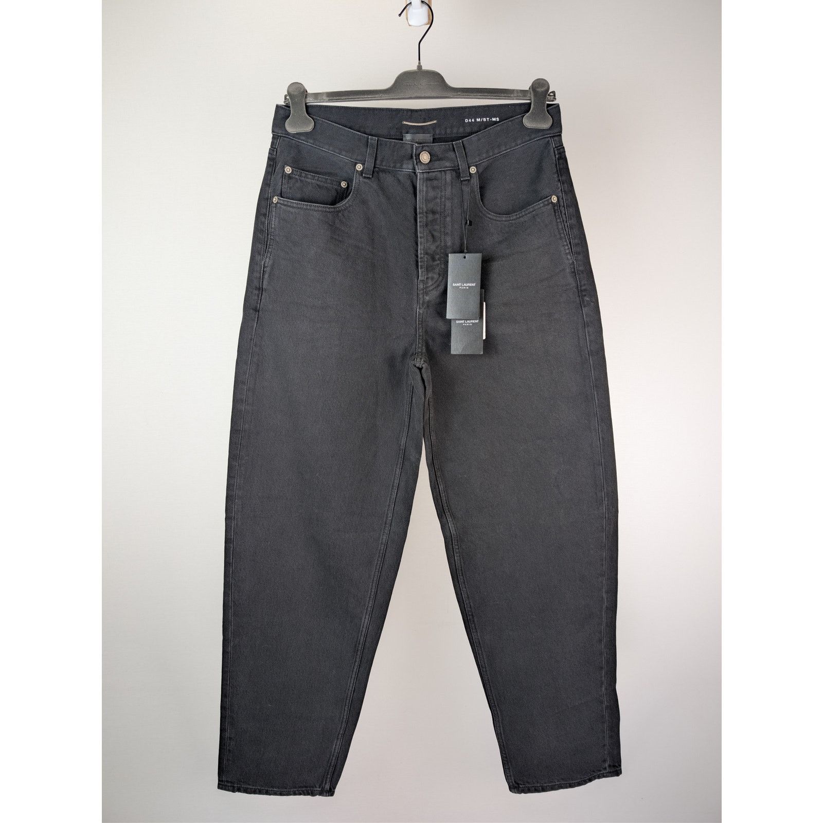 Saint Laurent Paris o1rshd1 Lame Orghini Baggy Ballon Denim Pants in Ewan Black Size US 32 / EU 48 - 2 Thumbnail