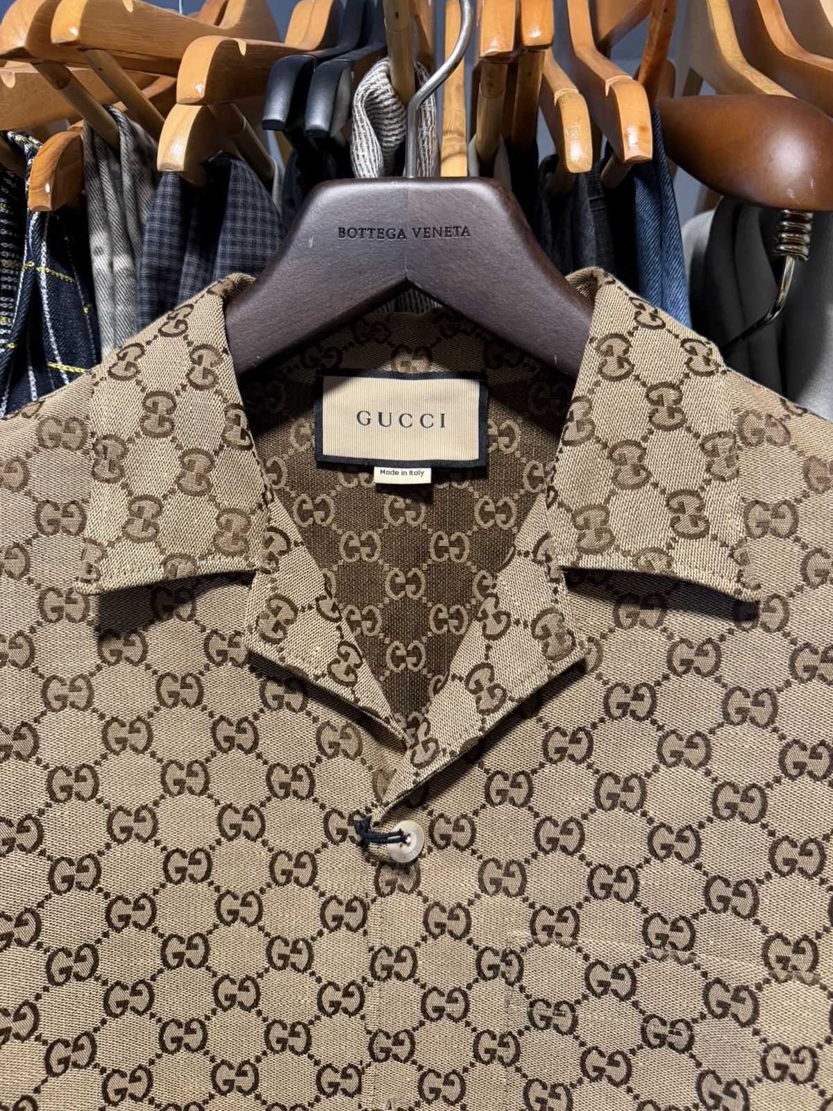 Gucci Gucci GG - Short Sleeve Button Up - Brown Size US M / EU 48-50 / 2 - 3 Thumbnail