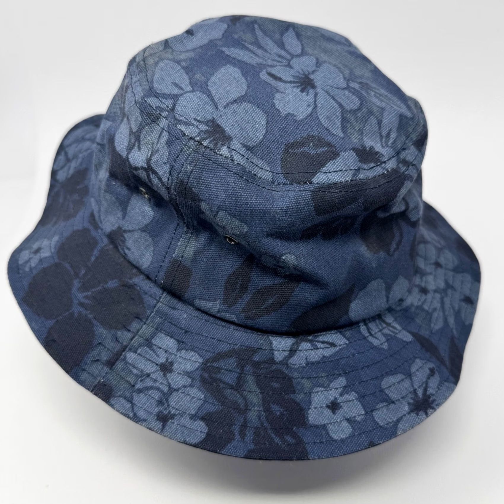 Abercrombie & Fitch Abercrombie & Fitch Bucket Hat OS Unisex Adults Cotton Canvas Floral Blue Lined Summer Spring Casual Outdoor Hats Men Women Size ONE SIZE - 3 Thumbnail