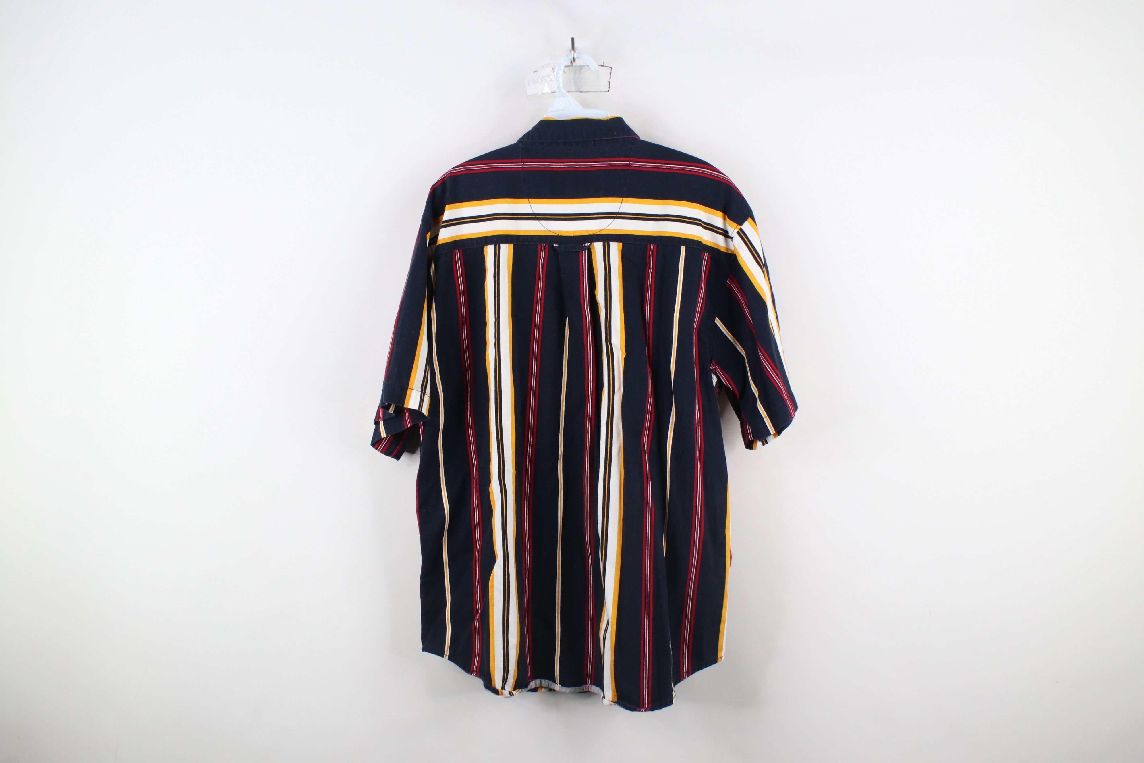 Vintage Vintage 90s Streetwear Striped Collared Button Down Shirt Size US L / EU 52-54 / 3 - 9 Thumbnail