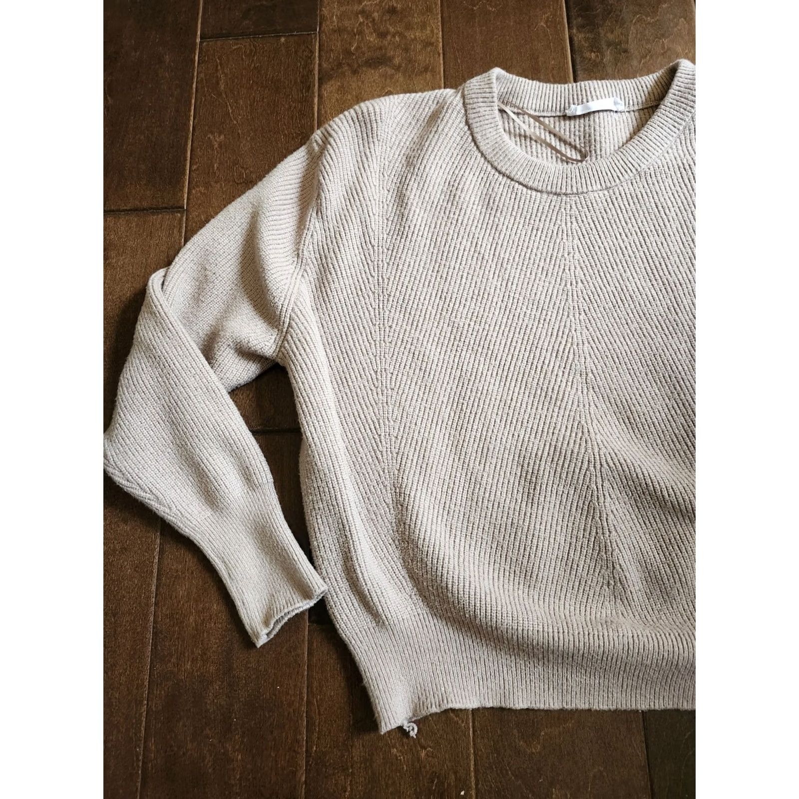 Vintage Elodie Sweater Women Beige Crew Neck Long Sleeve Regular Fit Size L Size L / US 10 / IT 46 - 2 Thumbnail