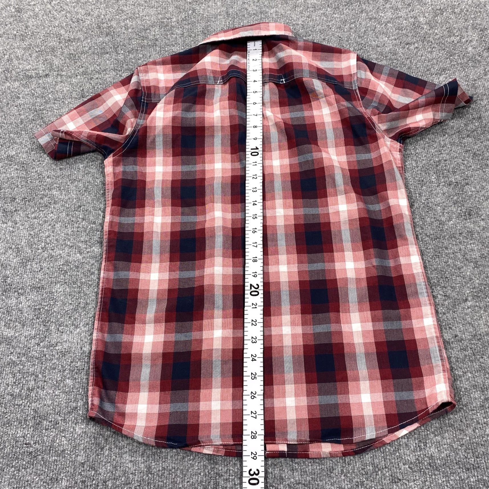 Wrangler Wrangler Shirt Mens Small Red Plaid Short Sleeve Button Up Stretch Casual Wear Size US S / EU 44-46 / 1 - 7 Thumbnail