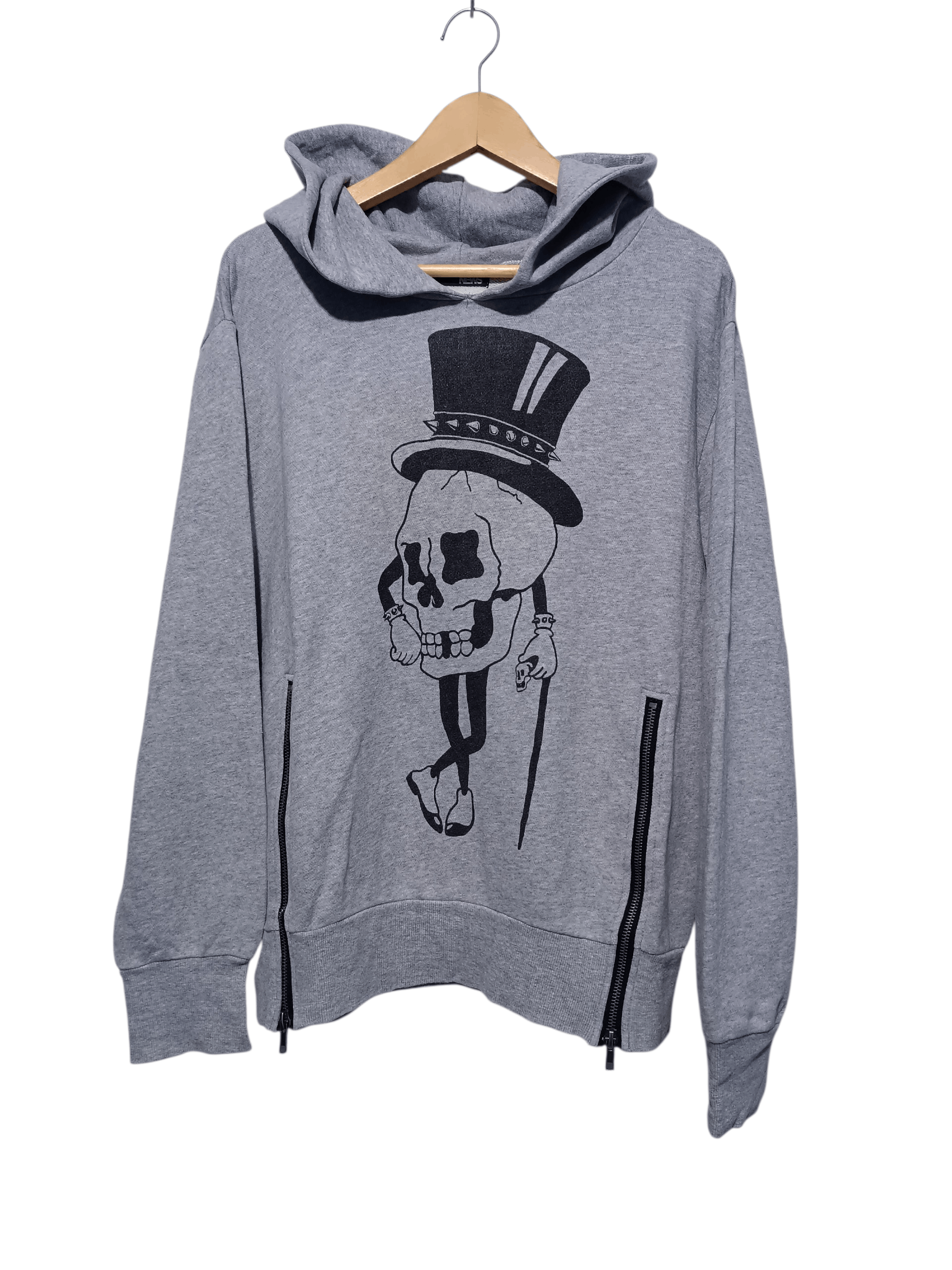 Japanese Brand Vintage Glad News Skull Head Hoodie Sweater Size US L / EU 52-54 / 3 - 1 Thumbnail
