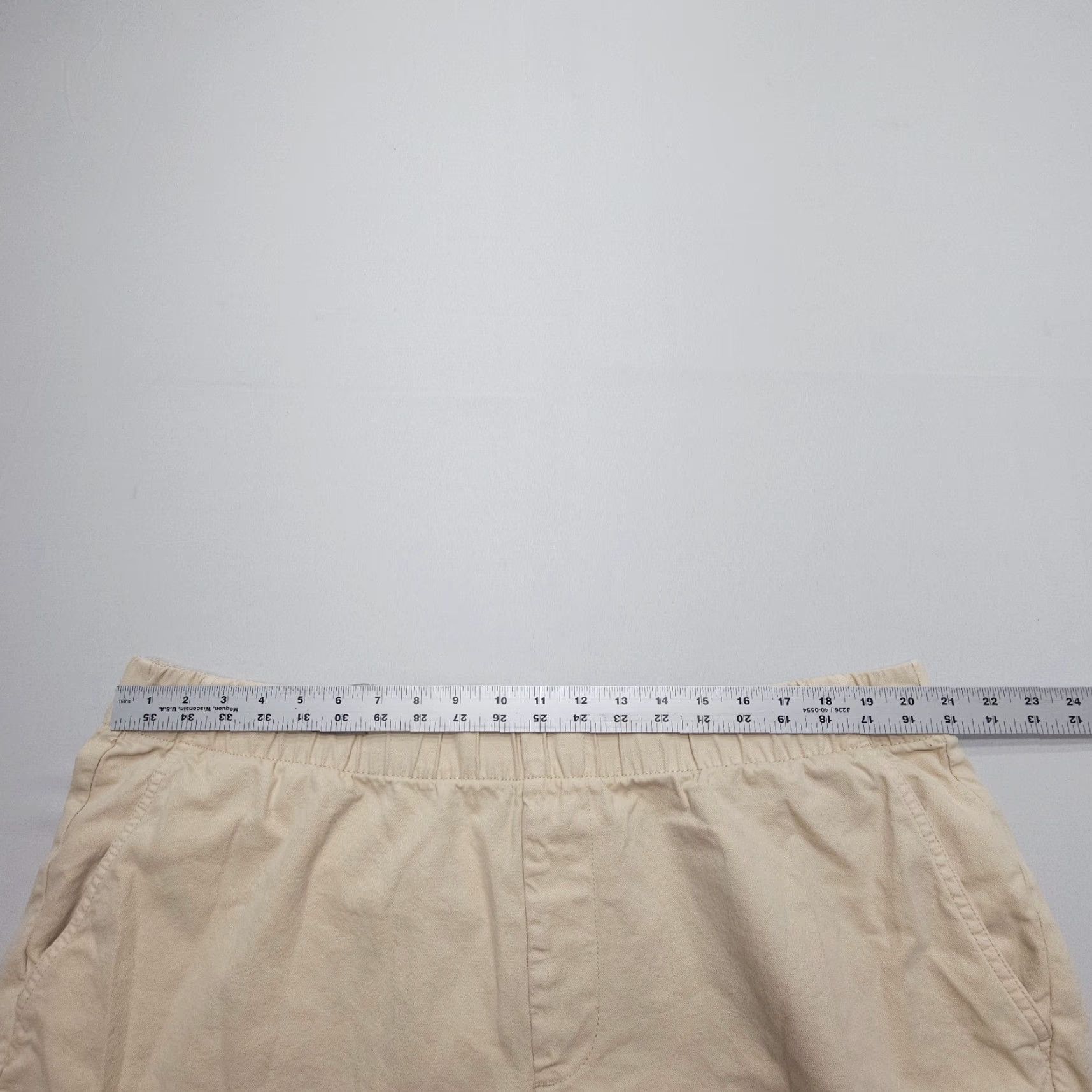 Gap Gap Women Pants Cargo High Rise Pull On 2XL Tan Beige Cotton Blend Elastic Waist Relaxed Inseam 28” Size 40" / US 18 - 6 Thumbnail