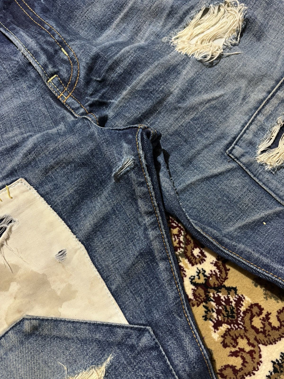 Kapital MTYF Japan Kapital Style Selvedge Patchwork Distress Jeans Size US 30 / EU 46 - 7 Thumbnail