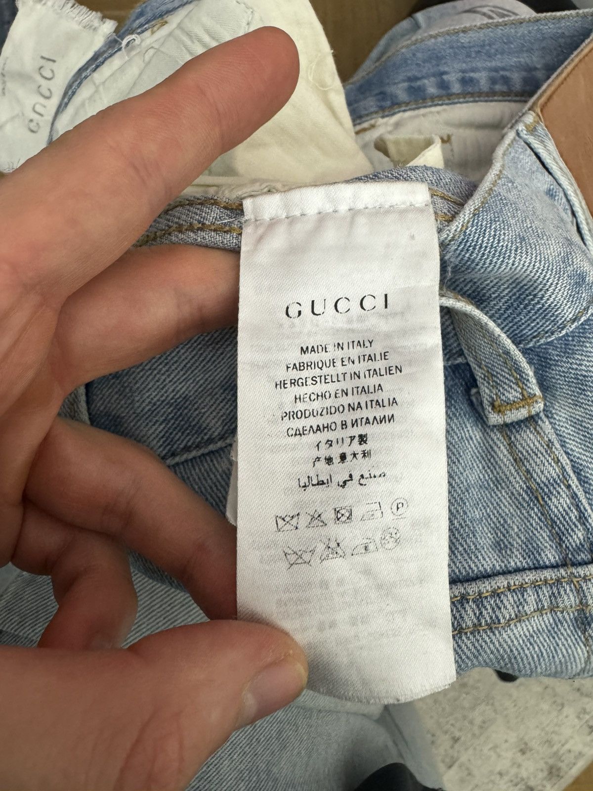 Gucci Gucci Punk Rock Scribble Denim Designer Jeans Avant Garde Size US 30 / EU 46 - 8 Thumbnail
