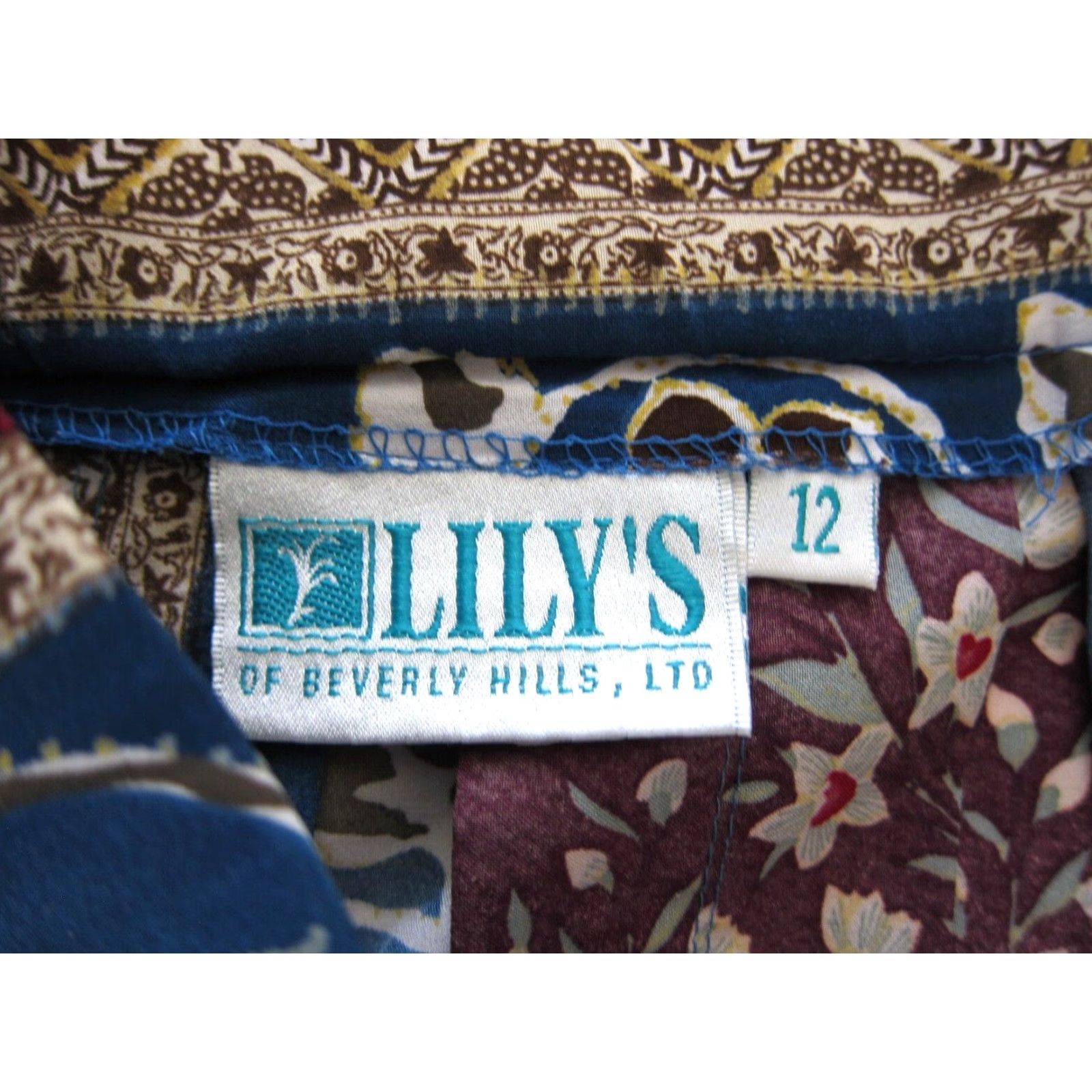 Pinko VINTAGE Lily's Of Beverly Hills Pink Blue Floral Short Mini Tennis Skirt Size 12 Size 28" / US 6 / IT 42 - 4 Thumbnail