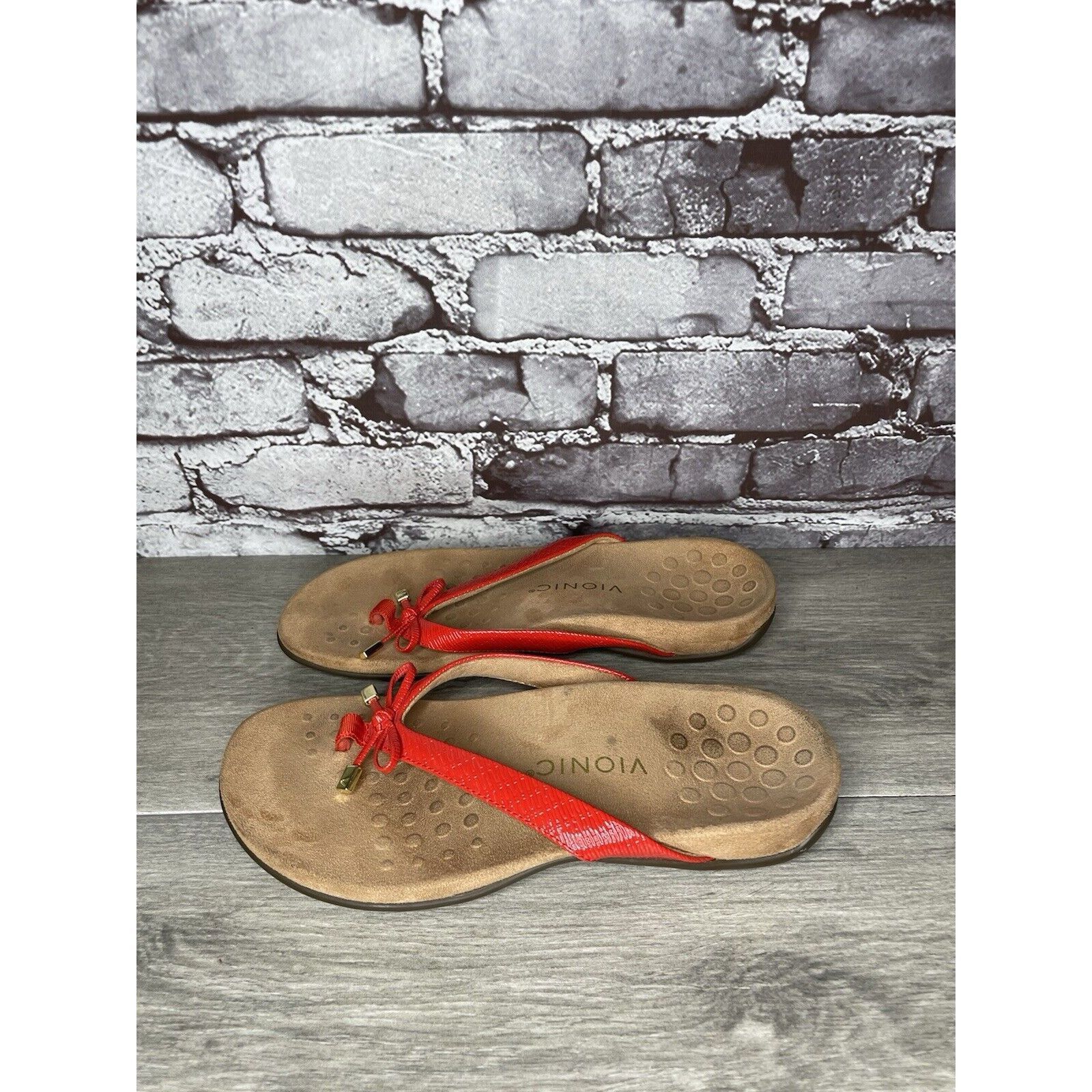 Other Vionic Bella 2 Red Synthetic Bow Casual Thong Sandals Women’ Size US 8.5 / IT 38.5 - 17 Thumbnail