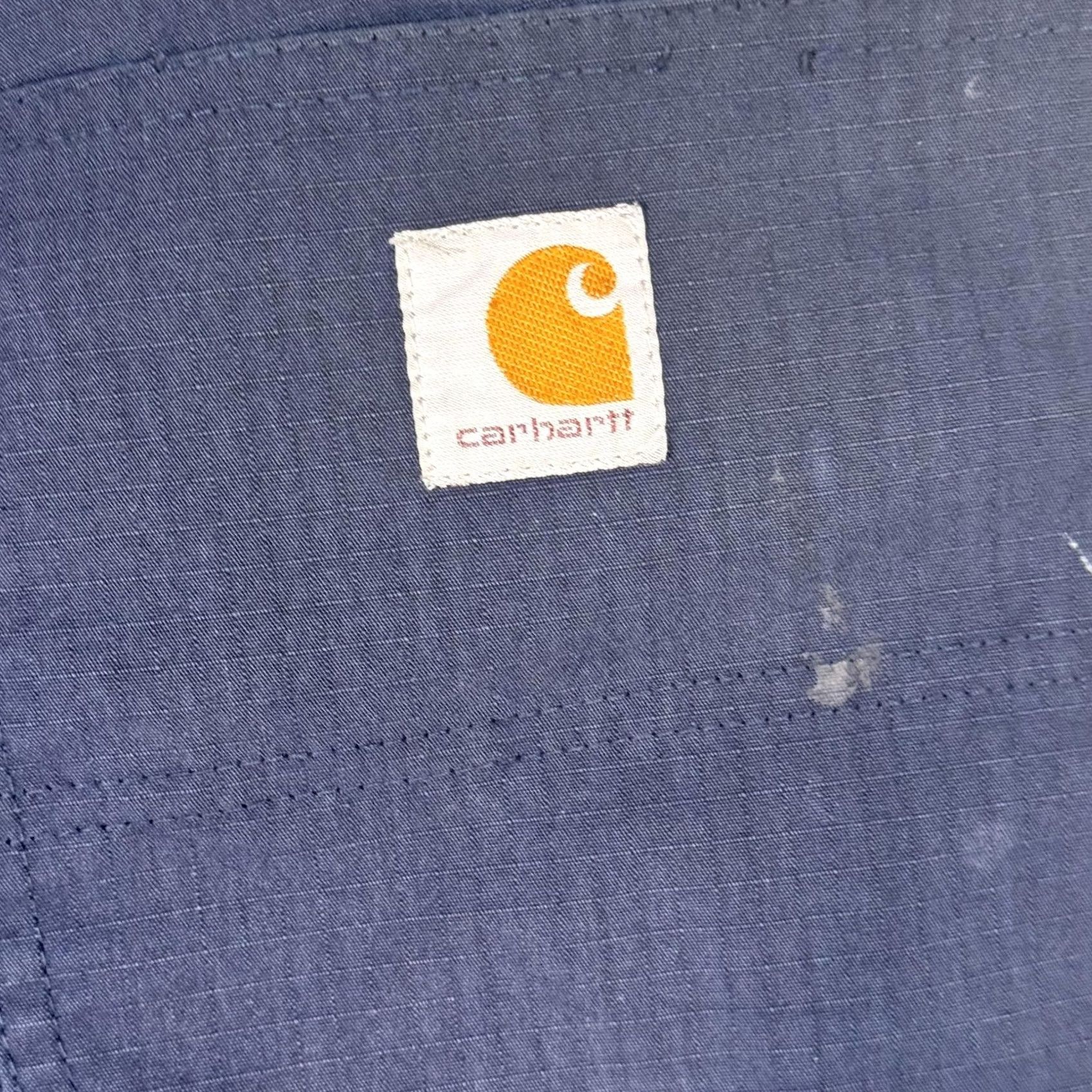 Carhartt Carhartt Pants Mens 34x29 Navy Relaxed Fit Ripstop Workwear Paint Stains Utility Pants Size US 34 / EU 50 - 7 Thumbnail