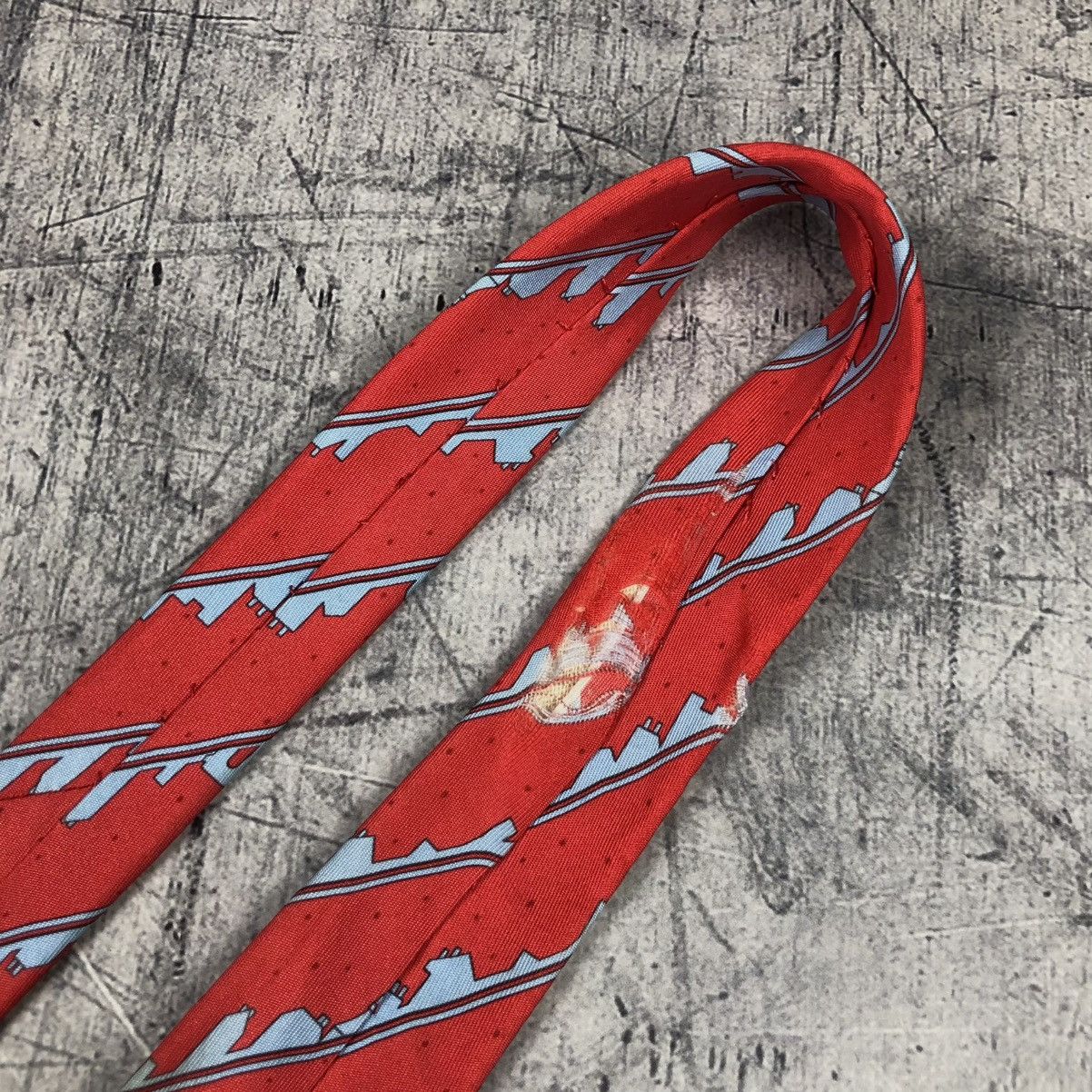 Hermes Hermes Distressed Paris Night Skyline Tie Size ONE SIZE - 10 Thumbnail