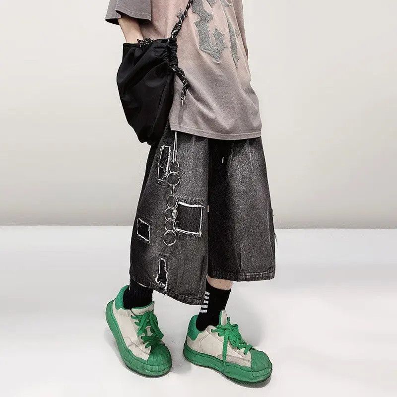 Japanese Brand × Jean Patchwork Gray Baggy Denim Jeans Size US 32 / EU 48 - 2 Thumbnail