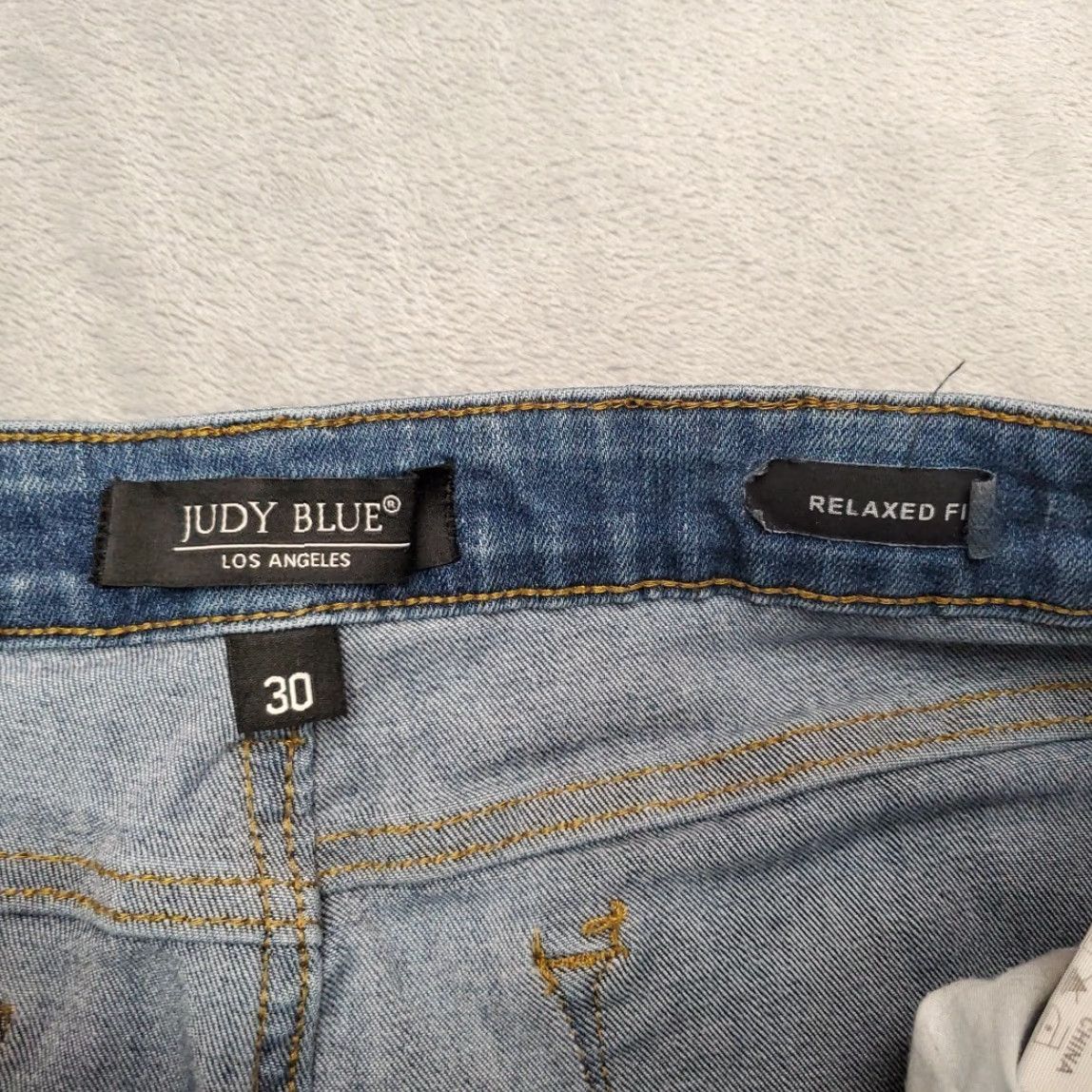 Vintage VINTAGE Judy Blue Jeans Women 30 Distressed Whiskered Faded Stretch Relaxed fit JB82271 Size 30" / US 8 / IT 44 - 6 Thumbnail
