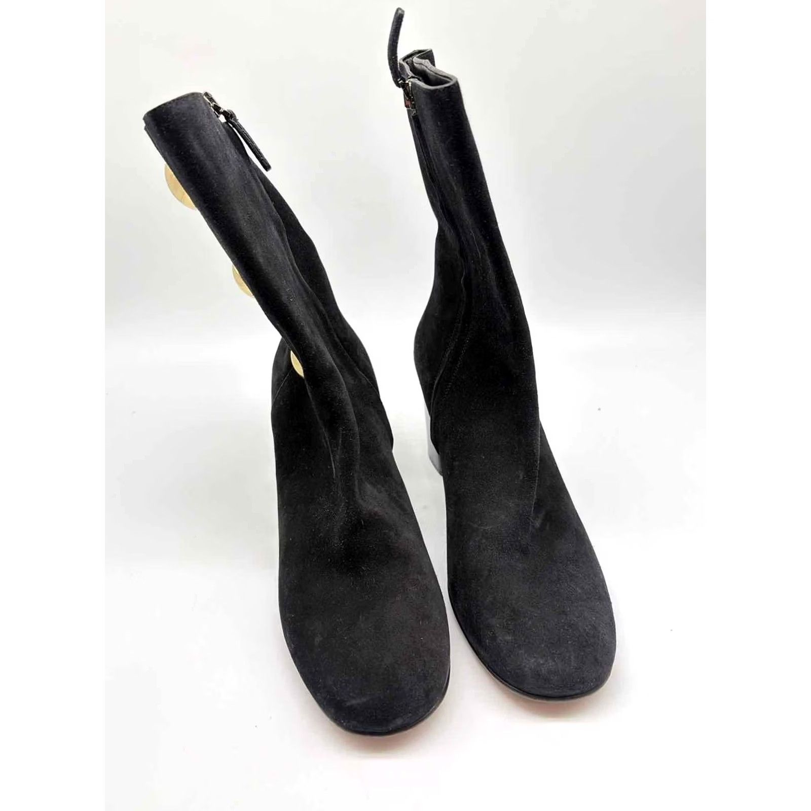 Vintage Chloe Ankle Boots Size 8.5 Black Suede Pre-Owned Size US 9 / IT 39 - 5 Thumbnail