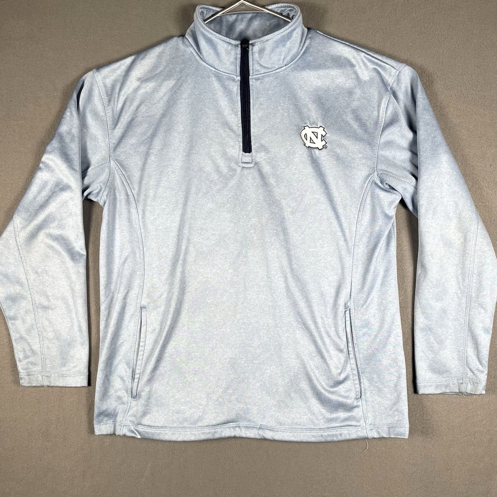 Vintage Knights Apparel University North Carolina Tar Heels 1/4 Zip Pullover Men's Medium Carolina Blue & Navy Blue Size US M / EU 48-50 / 2 - 2 Thumbnail