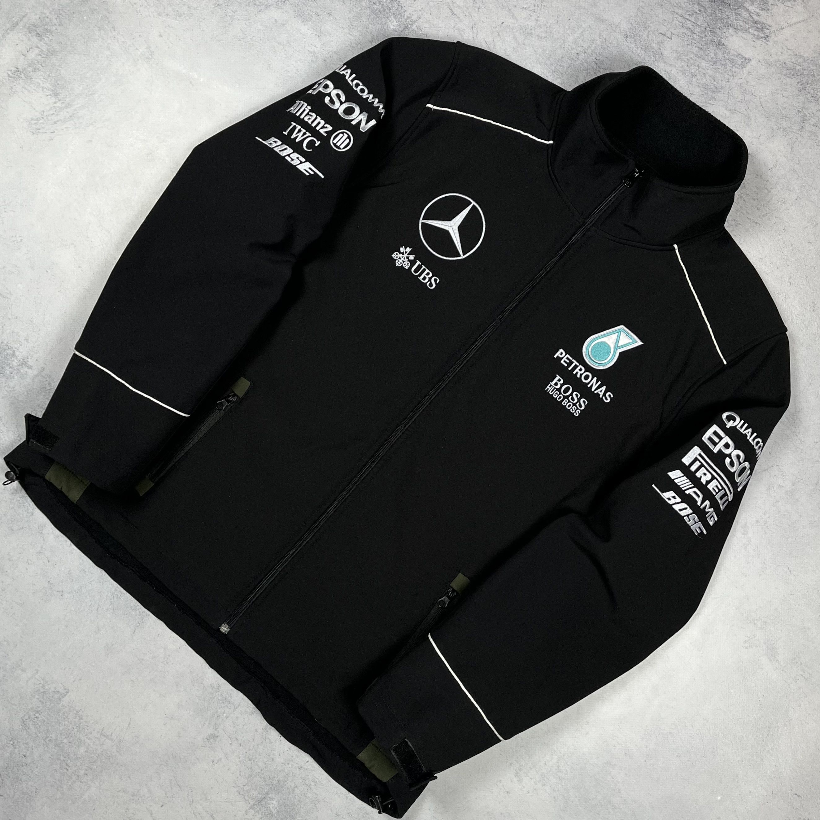 Hugo Boss × Mercedes-Benz Mercedes-Benz Hugo Boss Petronas Big Logo Racing Jacket Size US XL / EU 56 / 4 - 1 Thumbnail