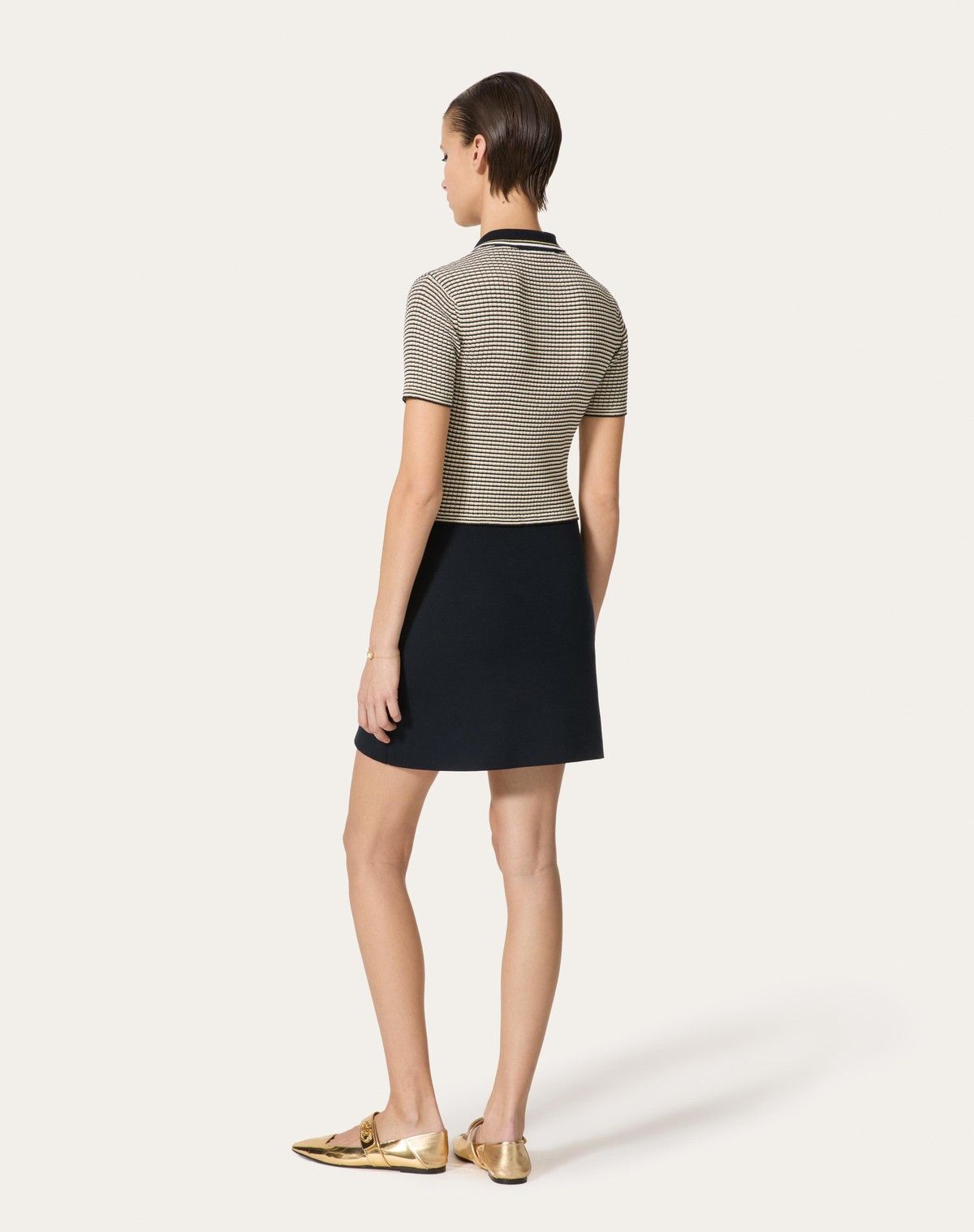 Valentino o1s1wg110525 Cotton And Lurex Dress in Multicolor Size M / US 6-8 / IT 42-44 - 4 Thumbnail