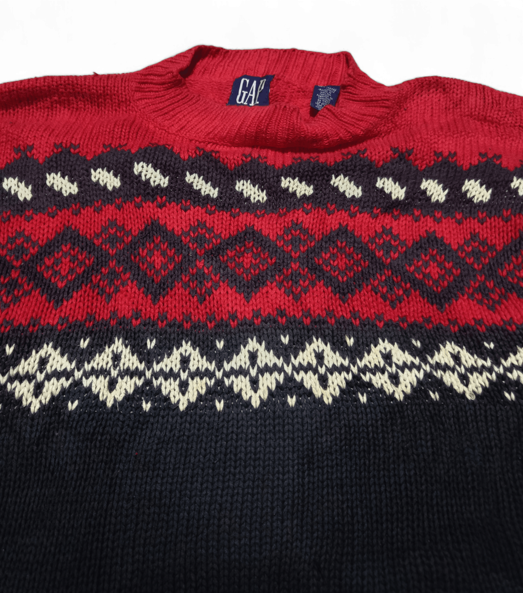 Gap Vintage 80s GAP Abstract Motifs Knit Thick Warm Sweater Size US M / EU 48-50 / 2 - 4 Thumbnail