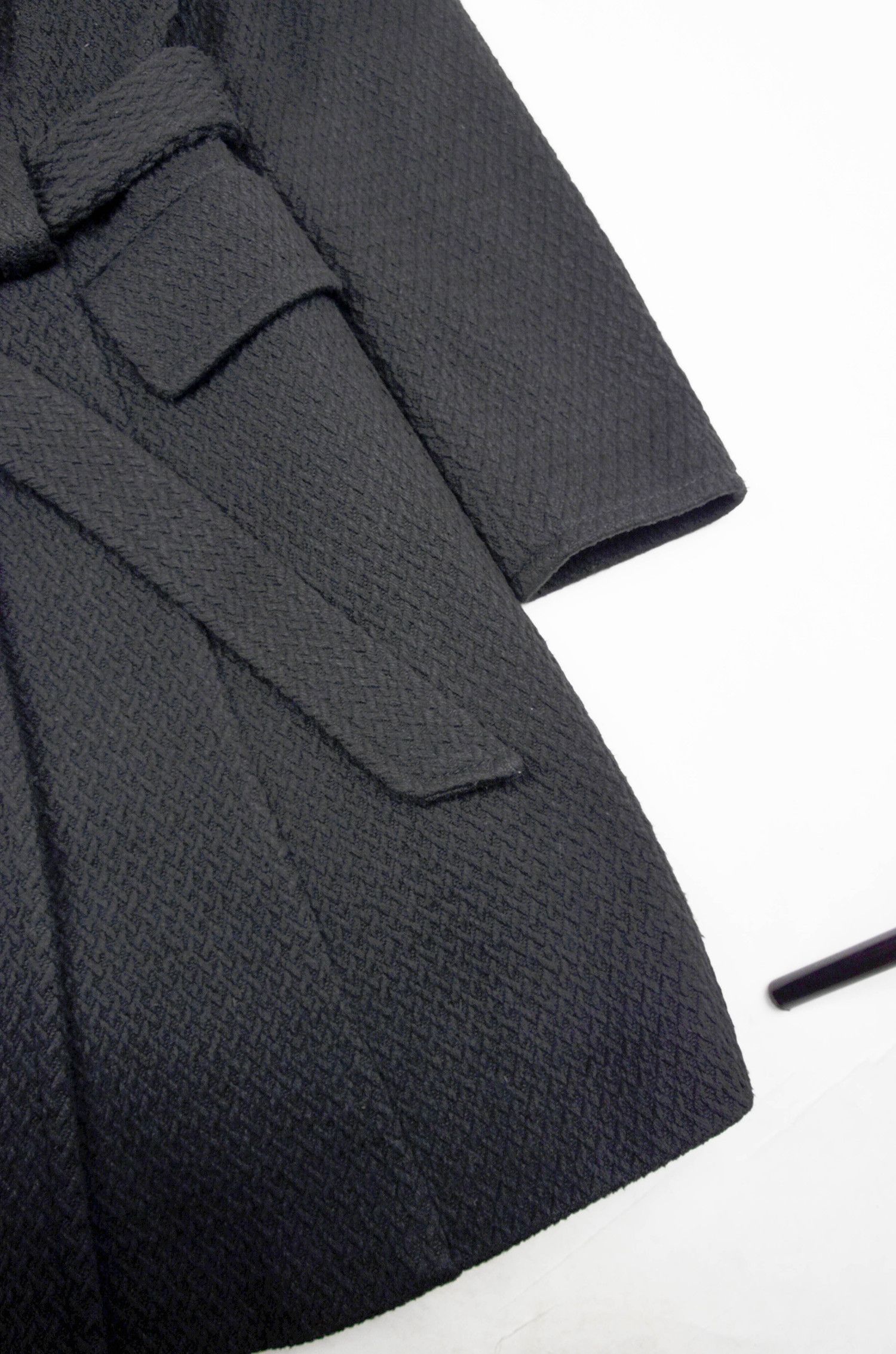 Dolce & Gabbana Dolce & Gabbana Vintage Black Wool Blend Overcoat – Size M Size S / US 4 / IT 40 - 4 Thumbnail