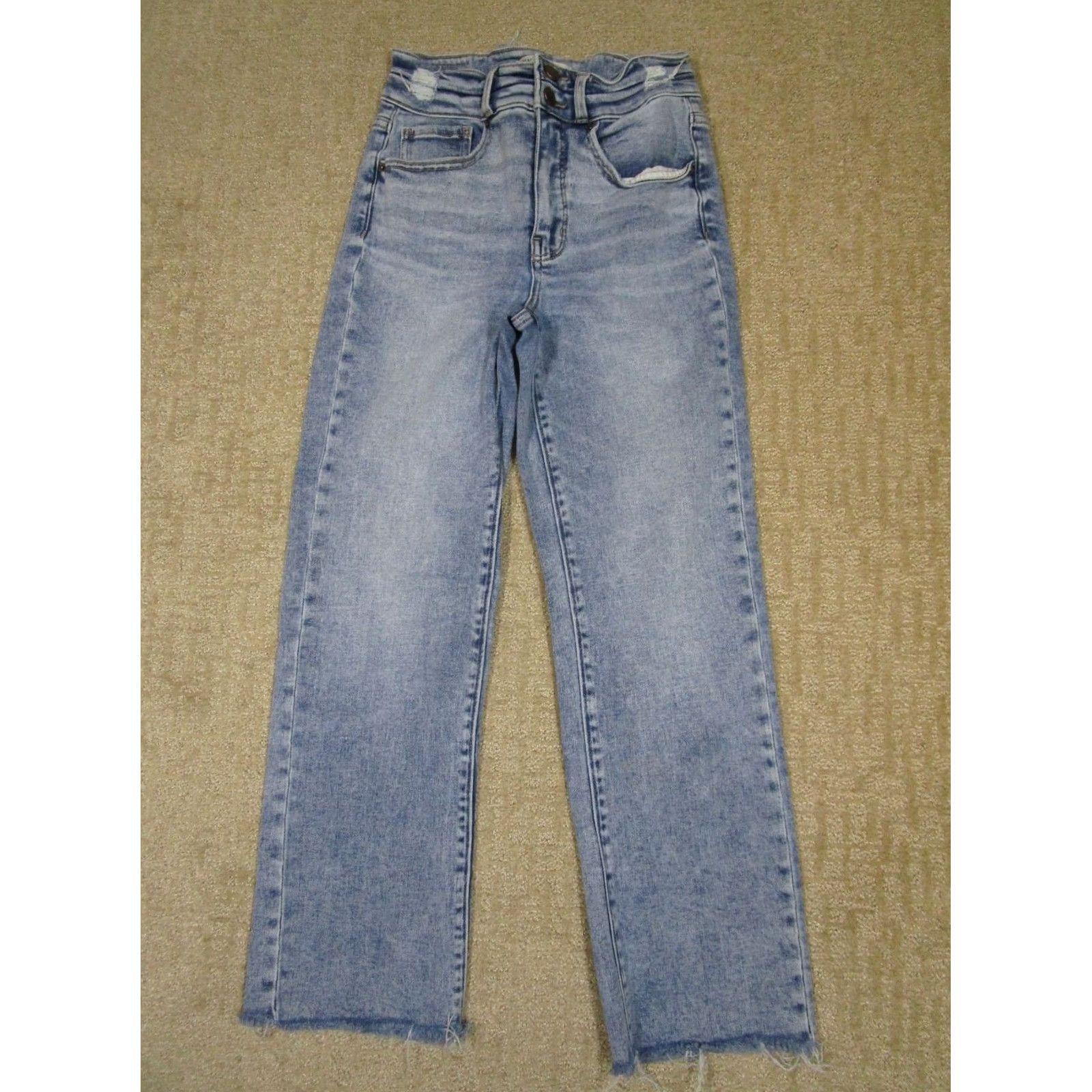 Vintage BKE Jeans Women 28 High Rise Slim Fit Cropped Buckle 5-Pocket Denim Blue Distressed Logo Shoes? Size 28" / US 6 / IT 42 - 2 Thumbnail