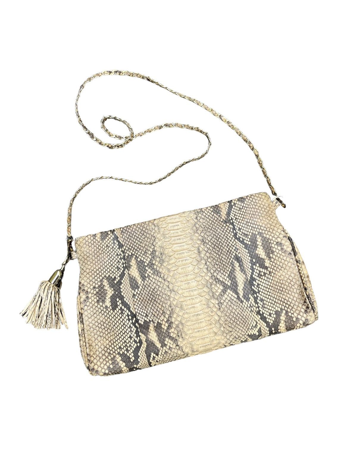 Handmade × If Six Was Nine × Vintage Chain Handbag Snake Skin Python Vintage Shoulder Bag Size ONE SIZE - 1 Thumbnail