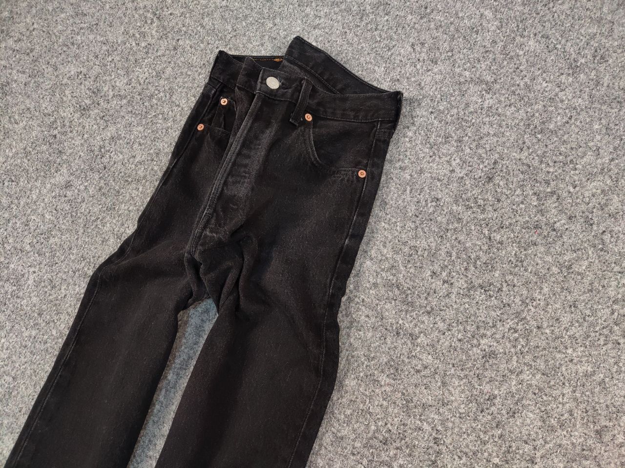 Levi's Vintage 90's Levis 501 Black Faded Denim Jeans Usa Style Size US 30 / EU 46 - 4 Thumbnail