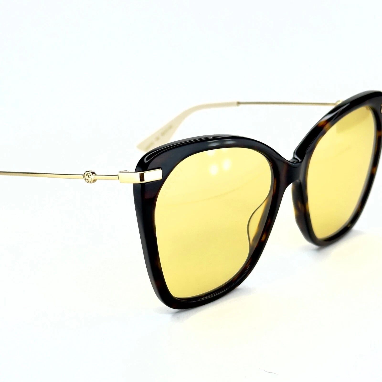 Gucci GUCCI GG0510S 0510 Gold Brown Yellow Retro Sunglasses Size ONE SIZE - 6 Thumbnail