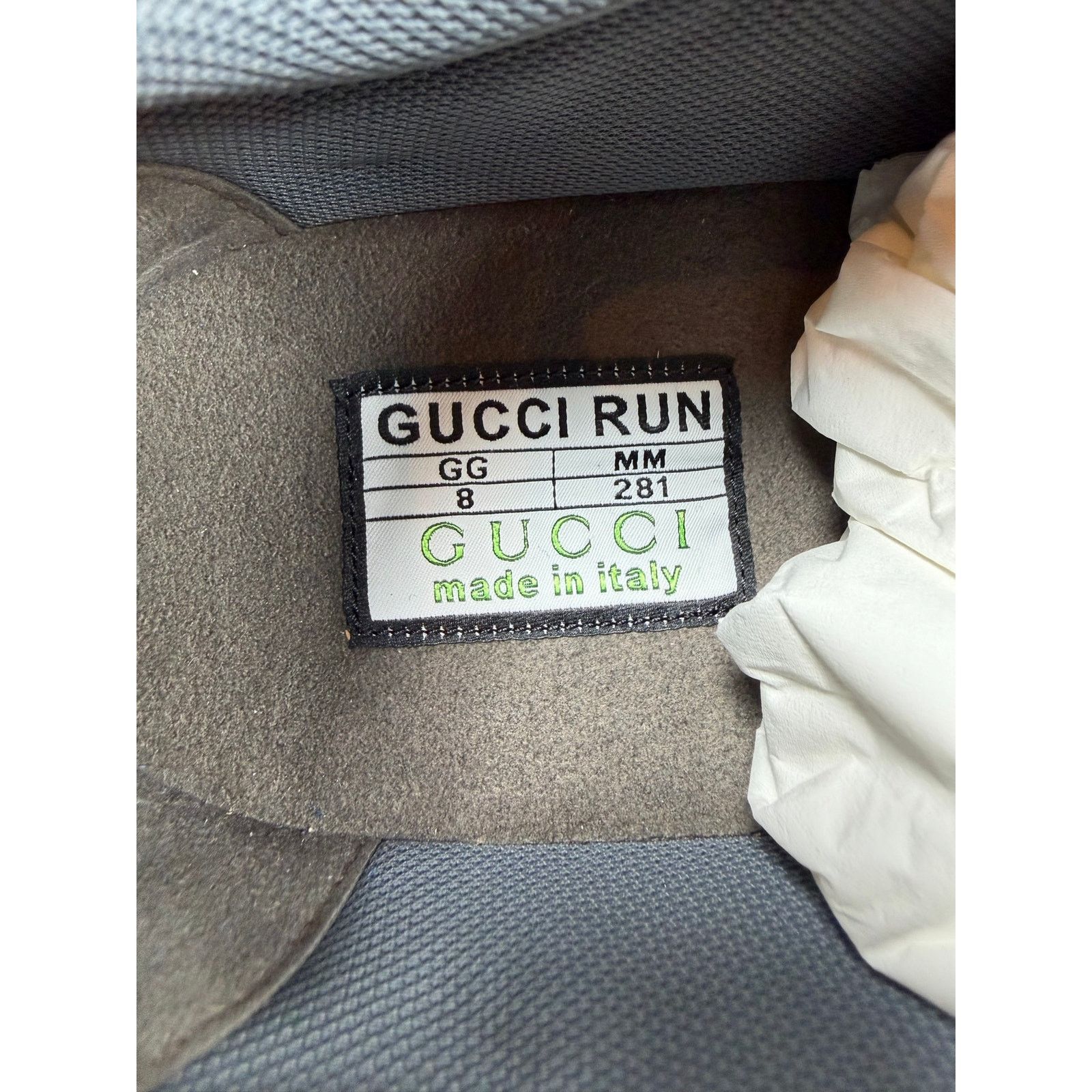 Gucci Size 8.5US - Gucci Run Sneaker Blue NEW Size US 8.5 / EU 41-42 - 8 Thumbnail