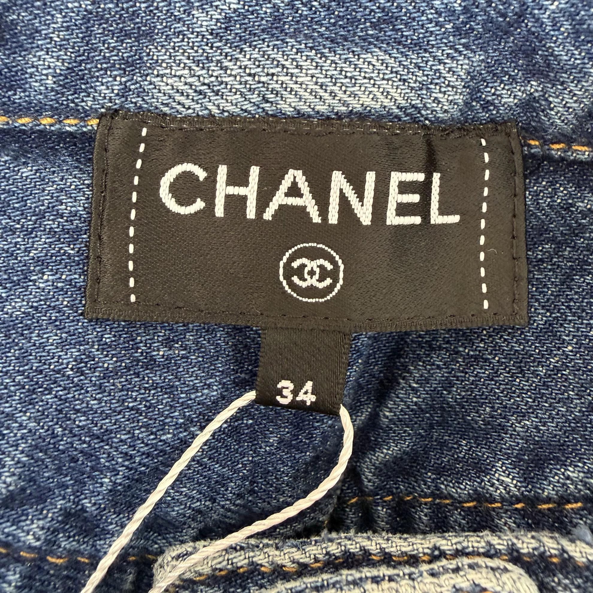 Chanel Chanel blue denim jacket women's size 34 Size XS / US 0-2 / IT 36-38 - 7 Thumbnail