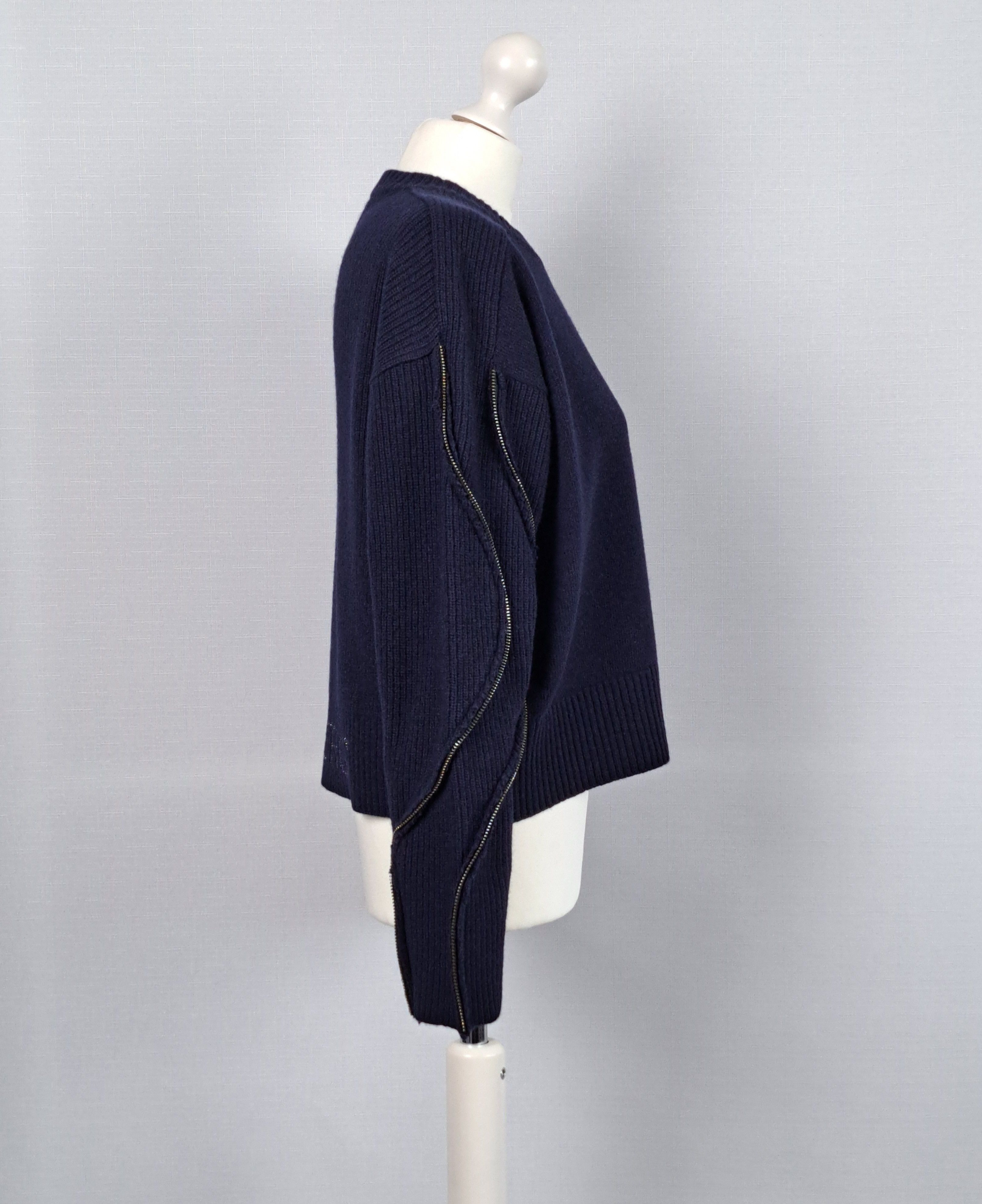 Iceberg ICEBERG decorative zippers on the sleeves wool sweater Size S / US 4 / IT 40 - 4 Thumbnail