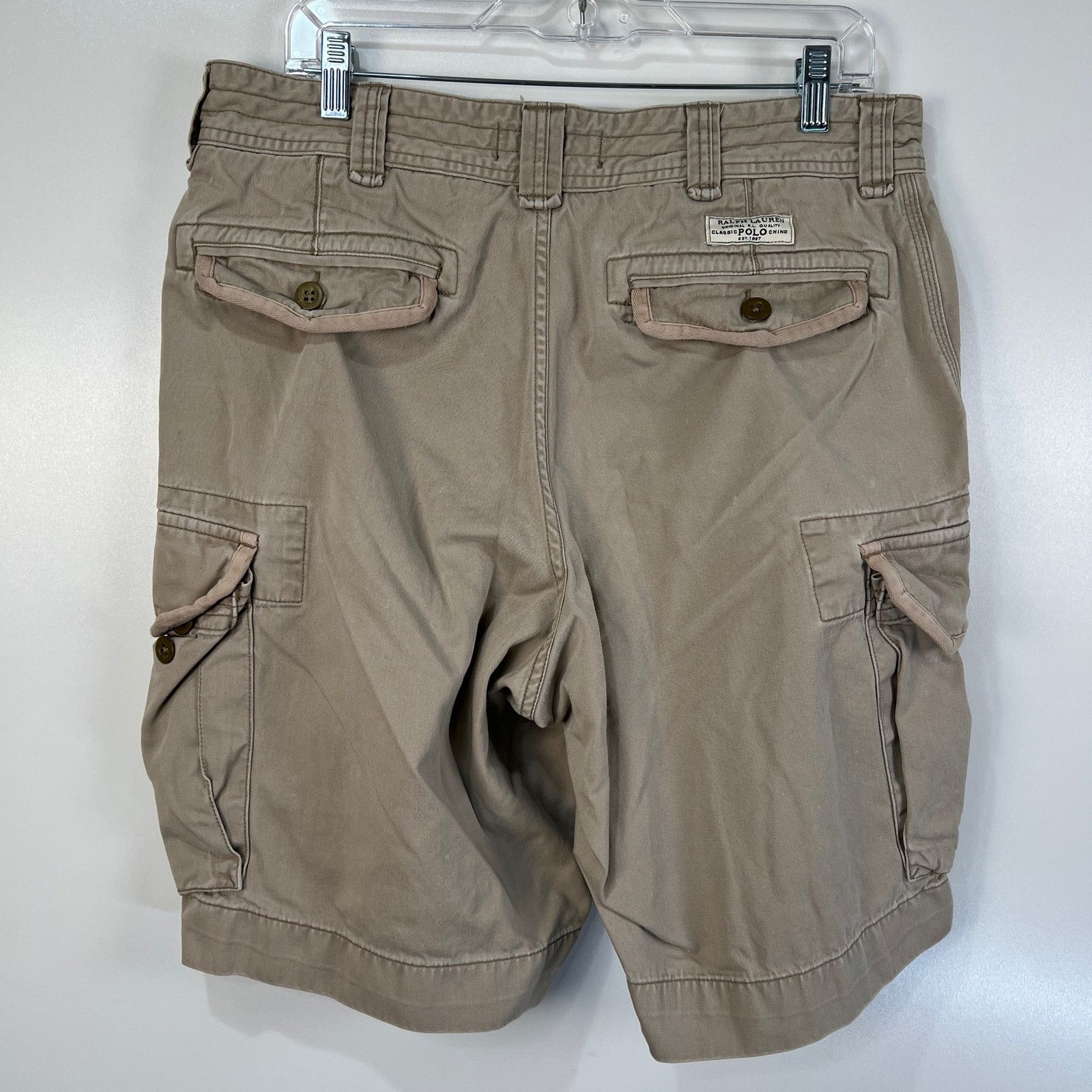 Polo Ralph Lauren × Vintage Polo Ralph Lauren Cargo Shorts Vintage 90s Khaki Size US 34 / EU 50 - 6 Thumbnail