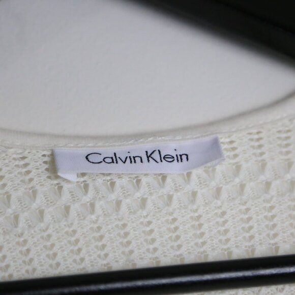 Calvin Klein Calvin Klein Pointelle Knit Ruana Overlay Beach Wrap Size ONE SIZE - 3 Thumbnail