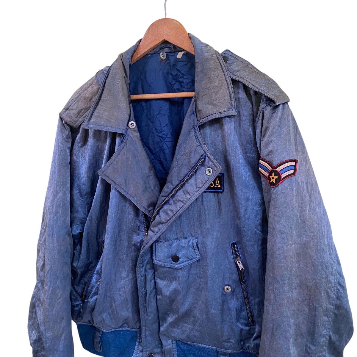 Vintage 💥60s USAF MA 1 FLIGHT RIOT BOMBER SUNFADED JACKET Size US M / EU 48-50 / 2 - 2 Thumbnail