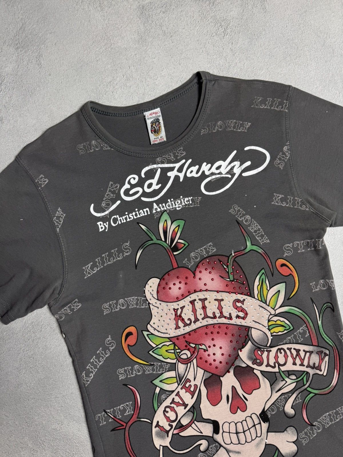 Ed Hardy Ed Hardy by Christian Audigier Big Logo T-Shirt Size M / US 6-8 / IT 42-44 - 3 Thumbnail