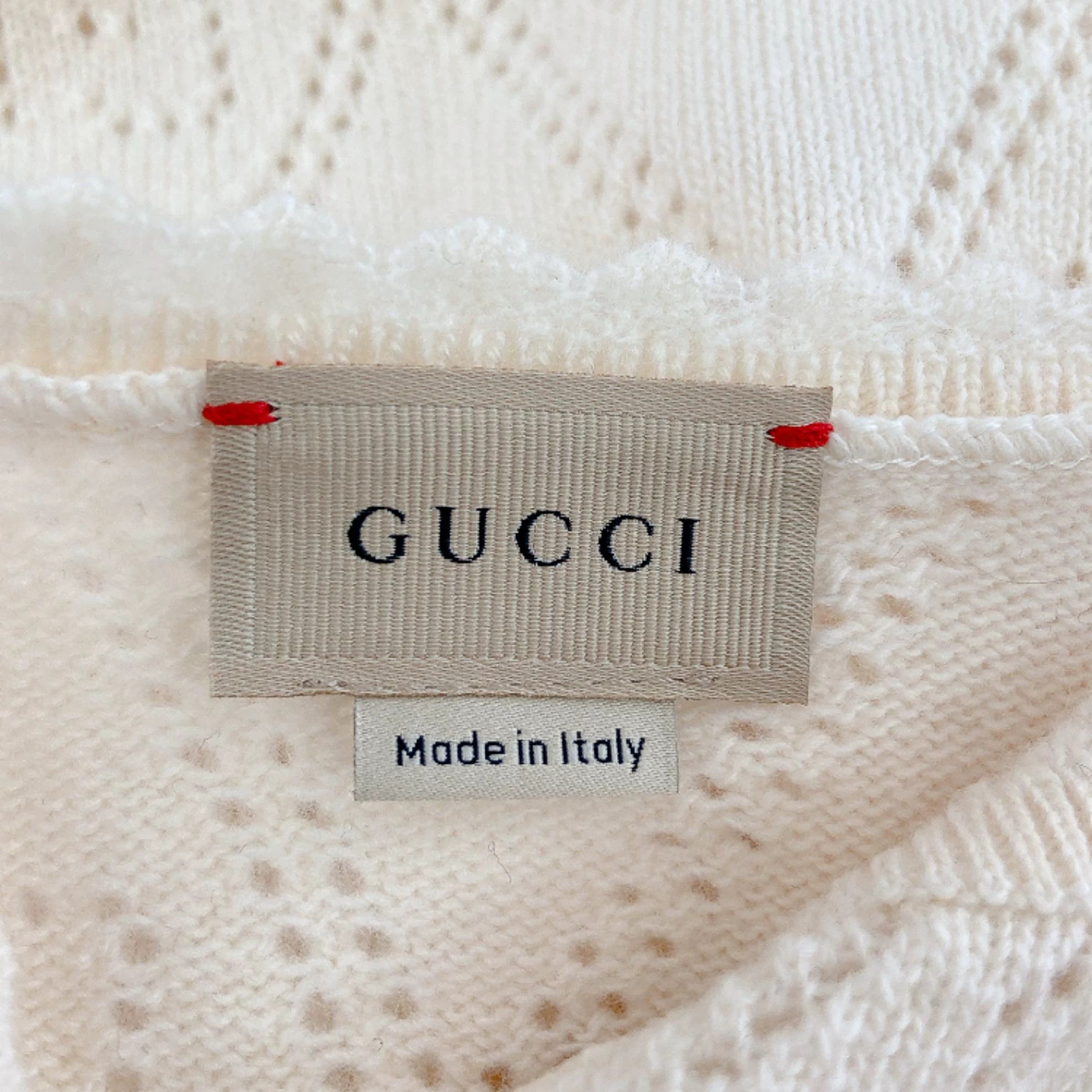Gucci Gucci Beige Double G Logo Knit Cardigan Size 12Y With Tags Size XS / US 0-2 / IT 36-38 - 6 Thumbnail