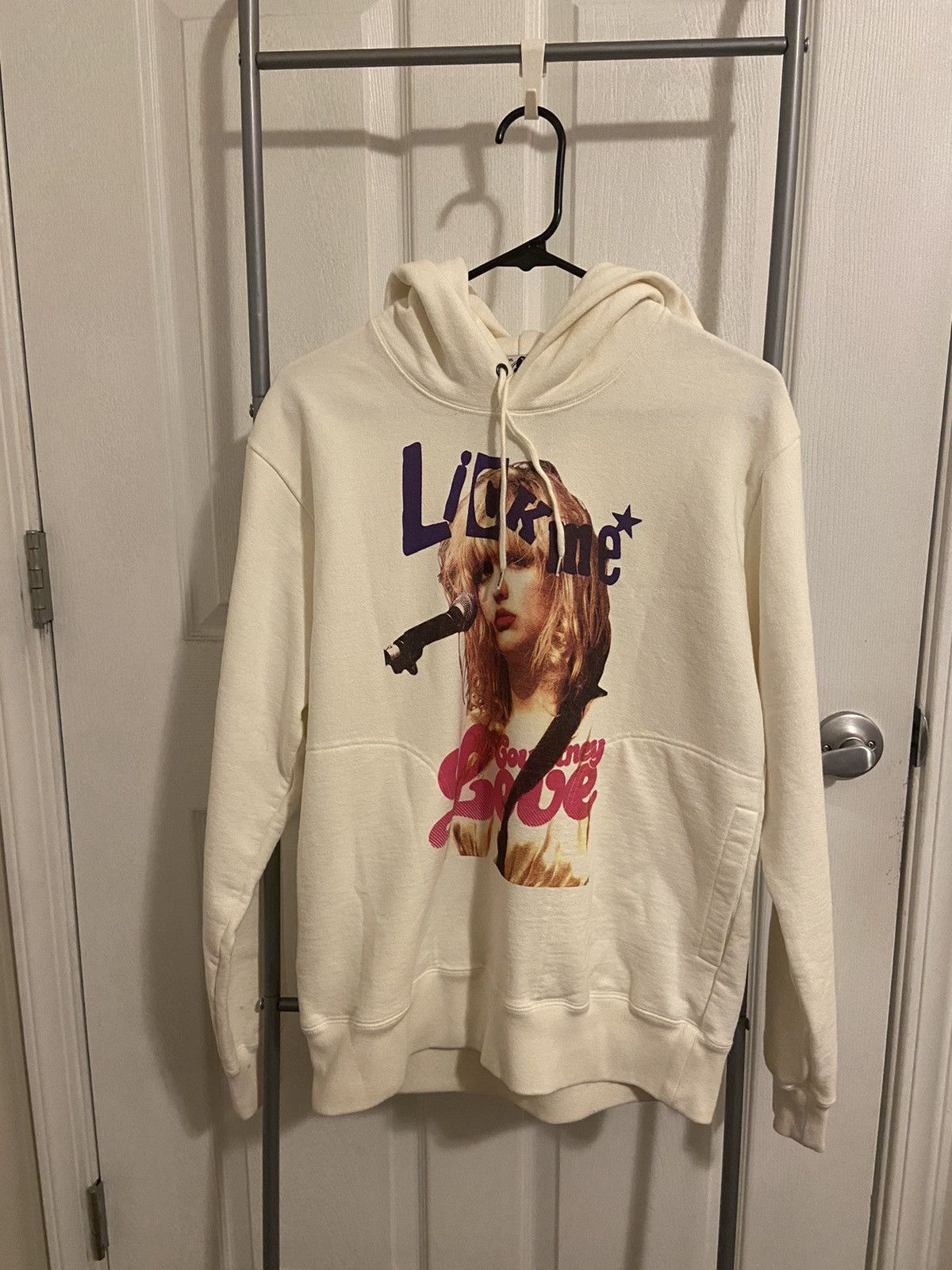 image of Hysteric Glamour Courtney Love Lick Me Hoodie in White, Men's (Size Medium)
