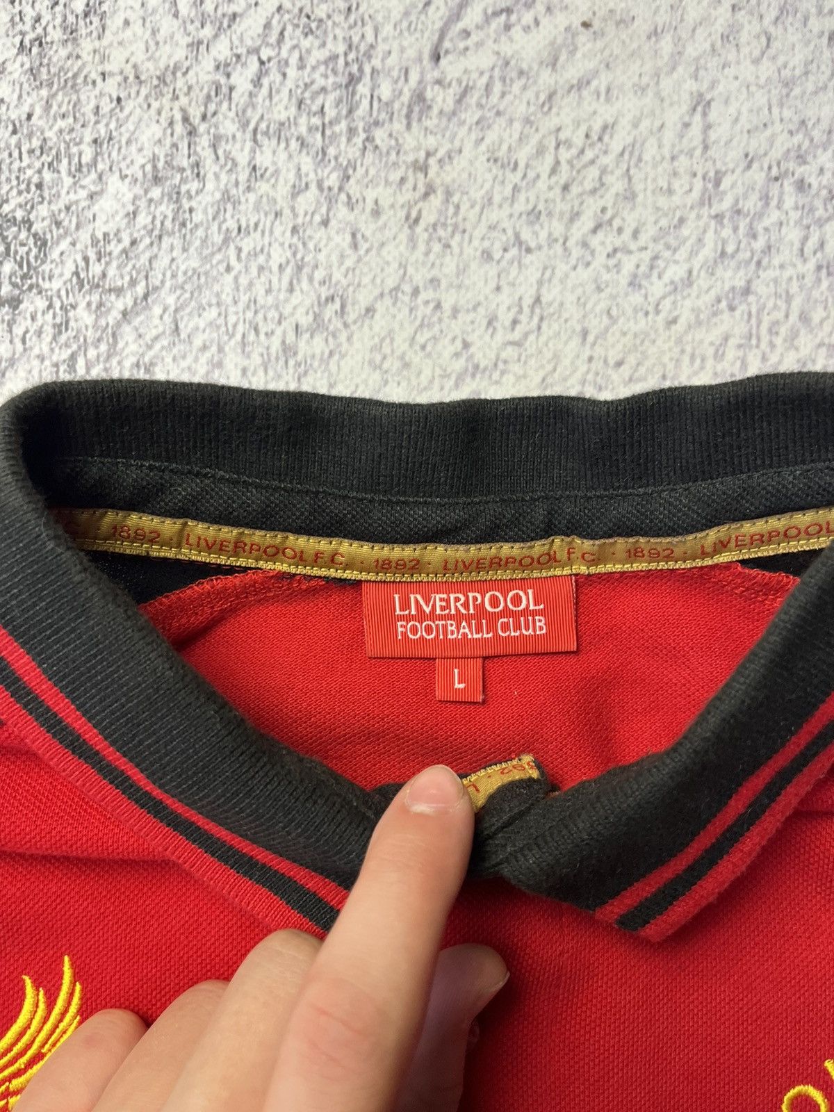 Vintage Vintage Liverpool Soccer Polo Big Logo Rare Size L Size US L / EU 52-54 / 3 - 13 Thumbnail