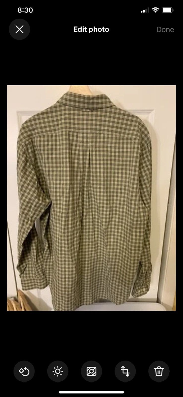 Eddie Bauer Vtg Eddie Bauer mens sz L Tall green plaid button shirt Size US L / EU 52-54 / 3 - 6 Thumbnail